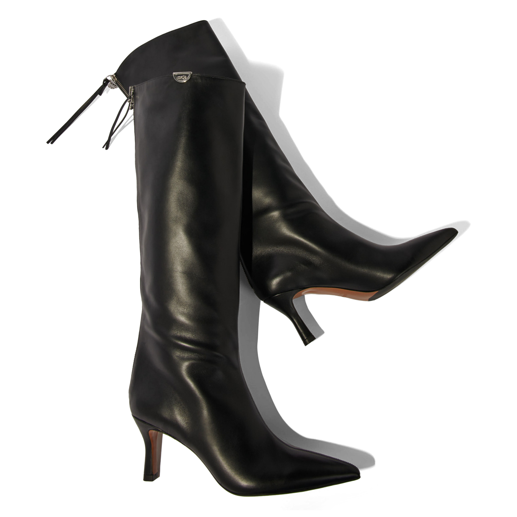 Bottes en cuir MAJE Noir
