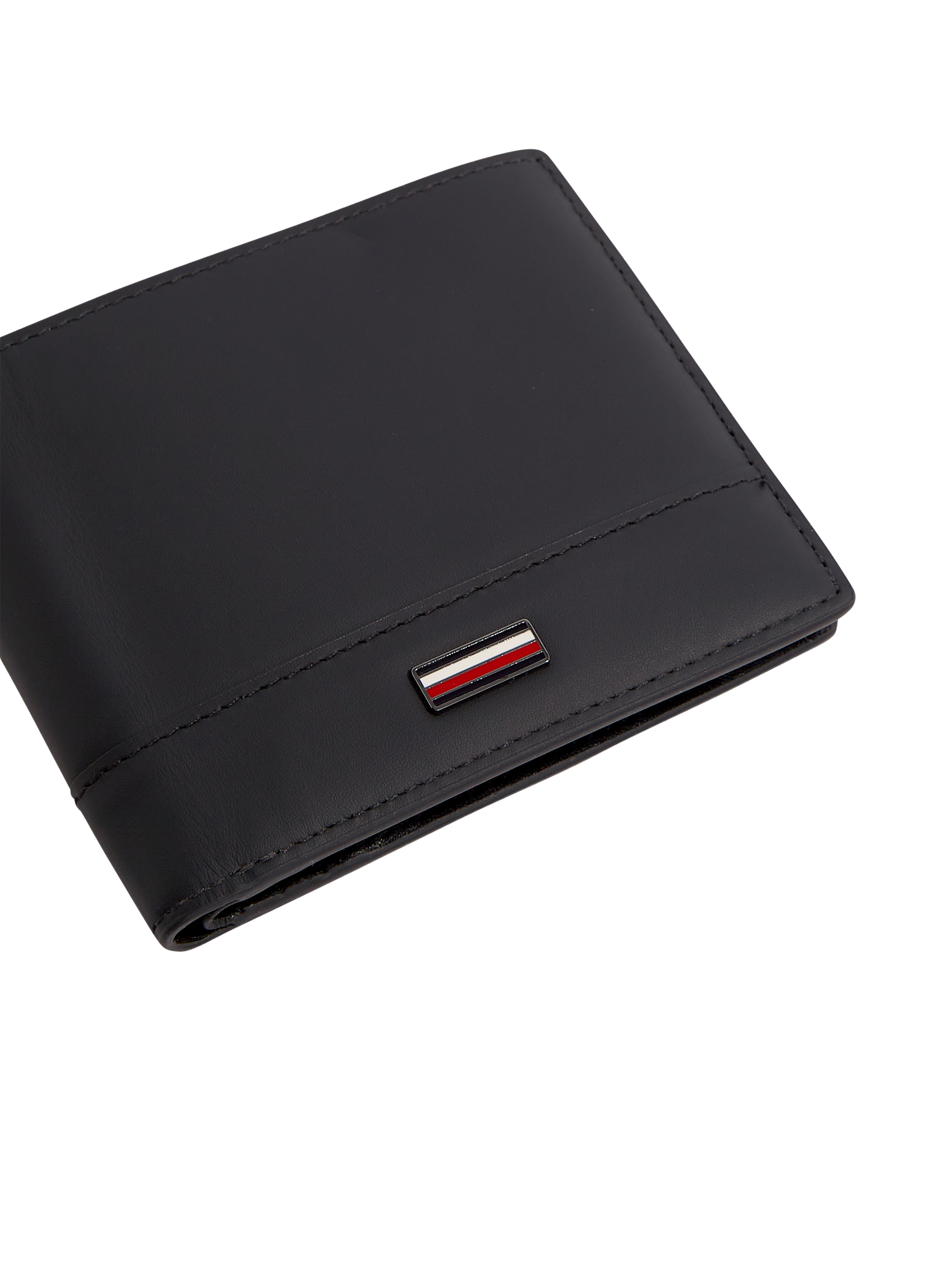 Portefeuille en cuir TOMMY HILFIGER Noir