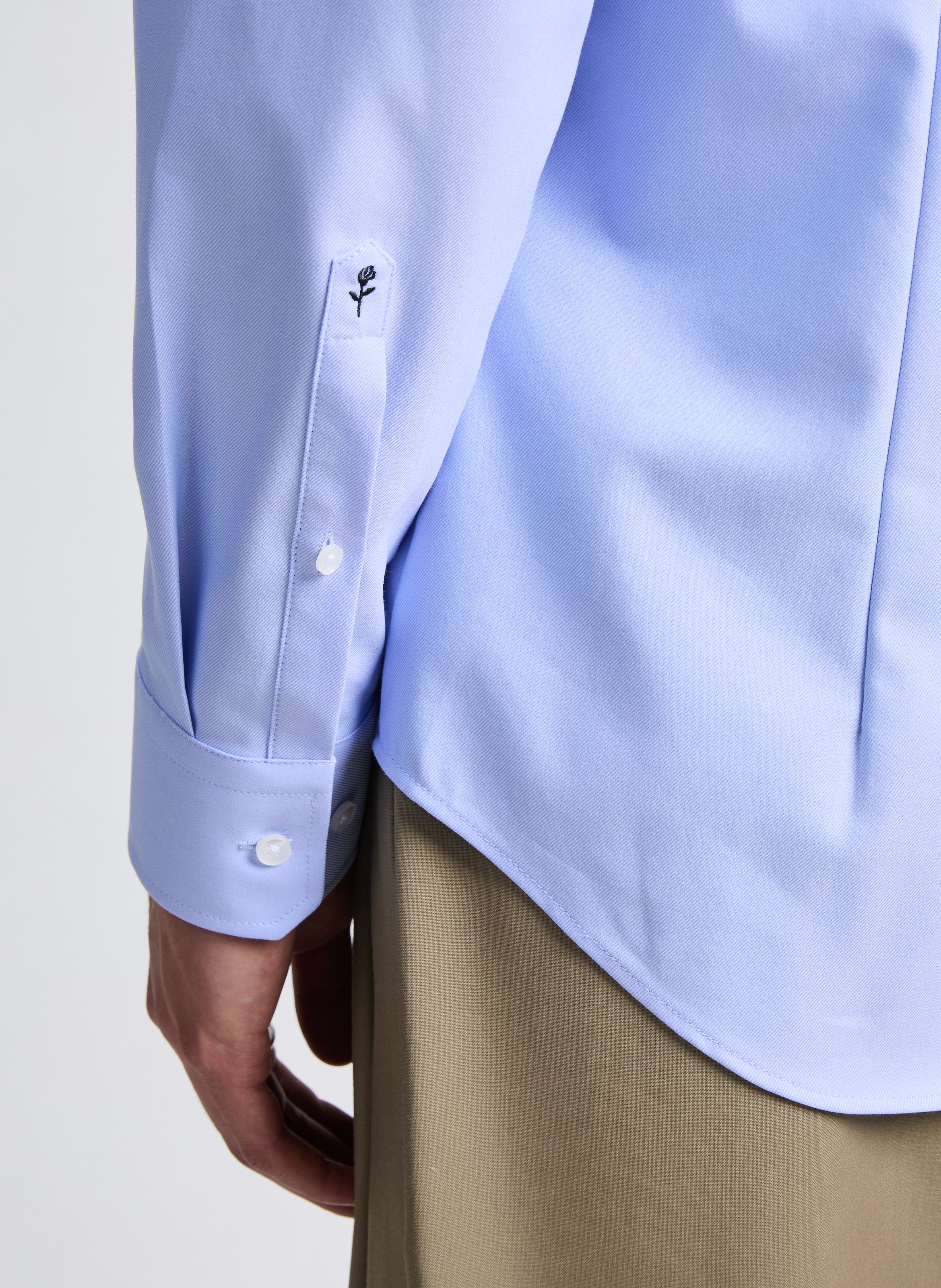 Chemise slim en coton SEIDENSTICKER Bleu