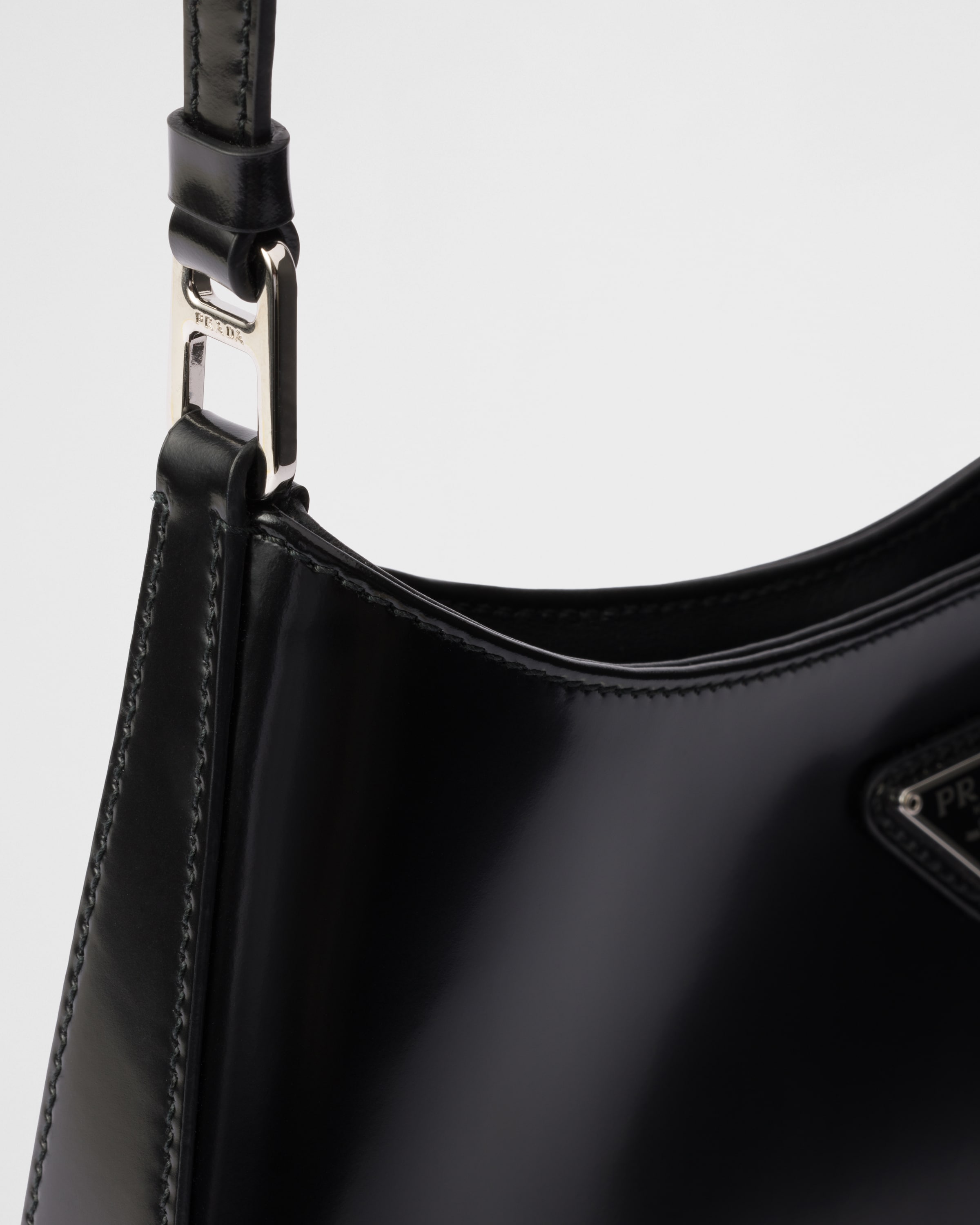 Sac porté épaule prada cleo en cuir brossé PRADA Noir