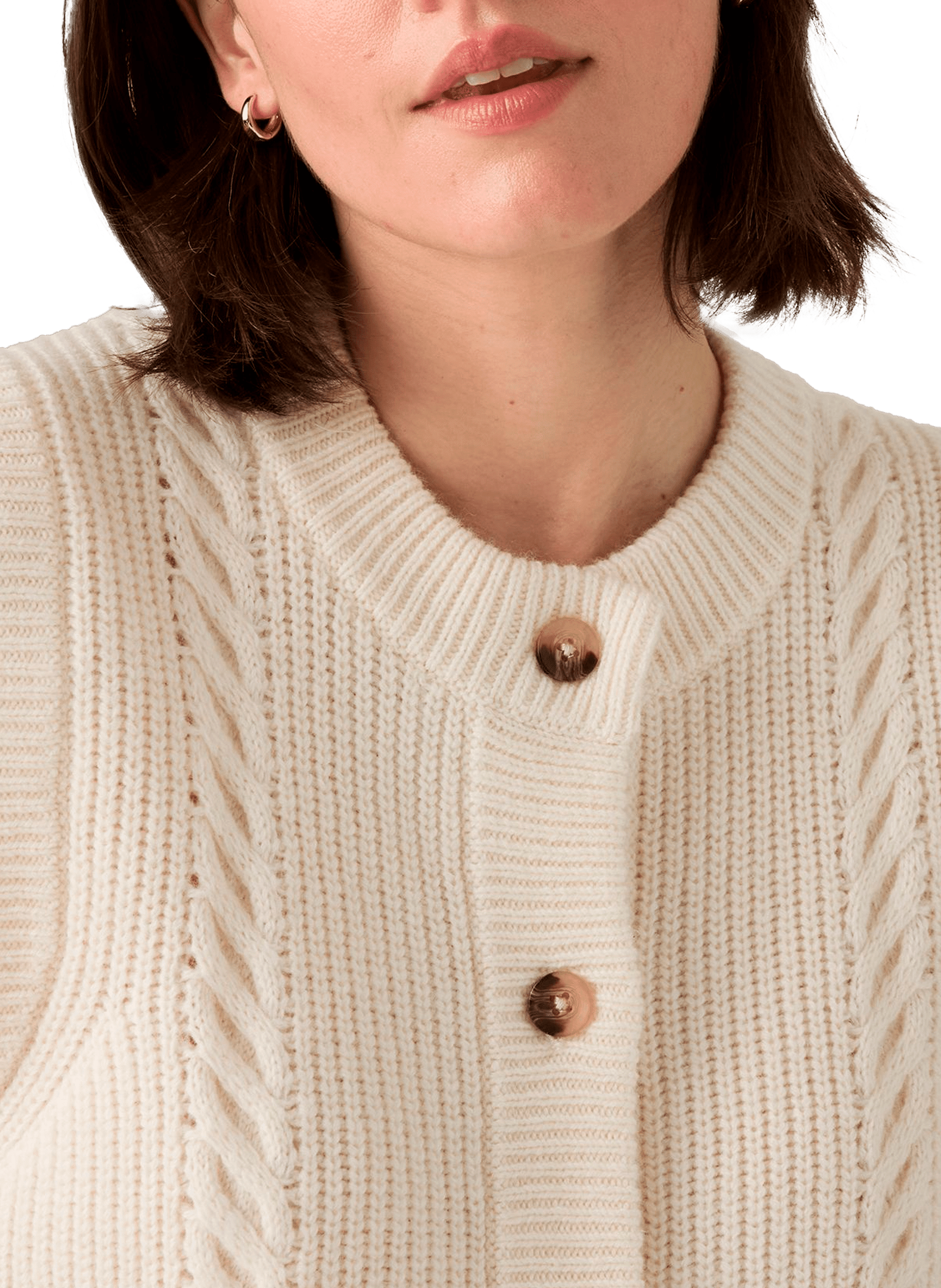 Gilet sans manches en laine et coton mélangés LEVI'S Blanc