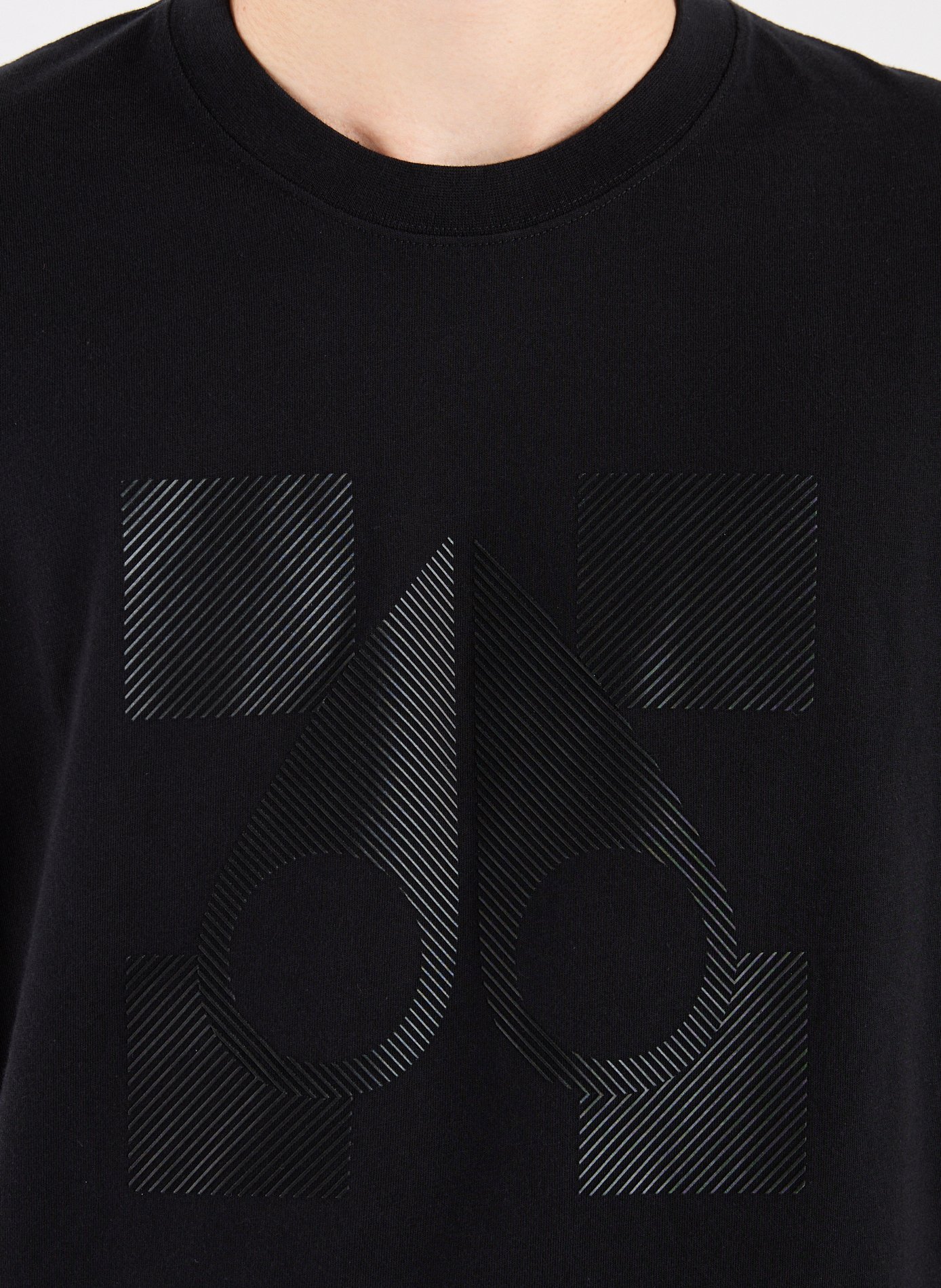 Cotton Logo T-shirt MOOSE KNUCKLES Black