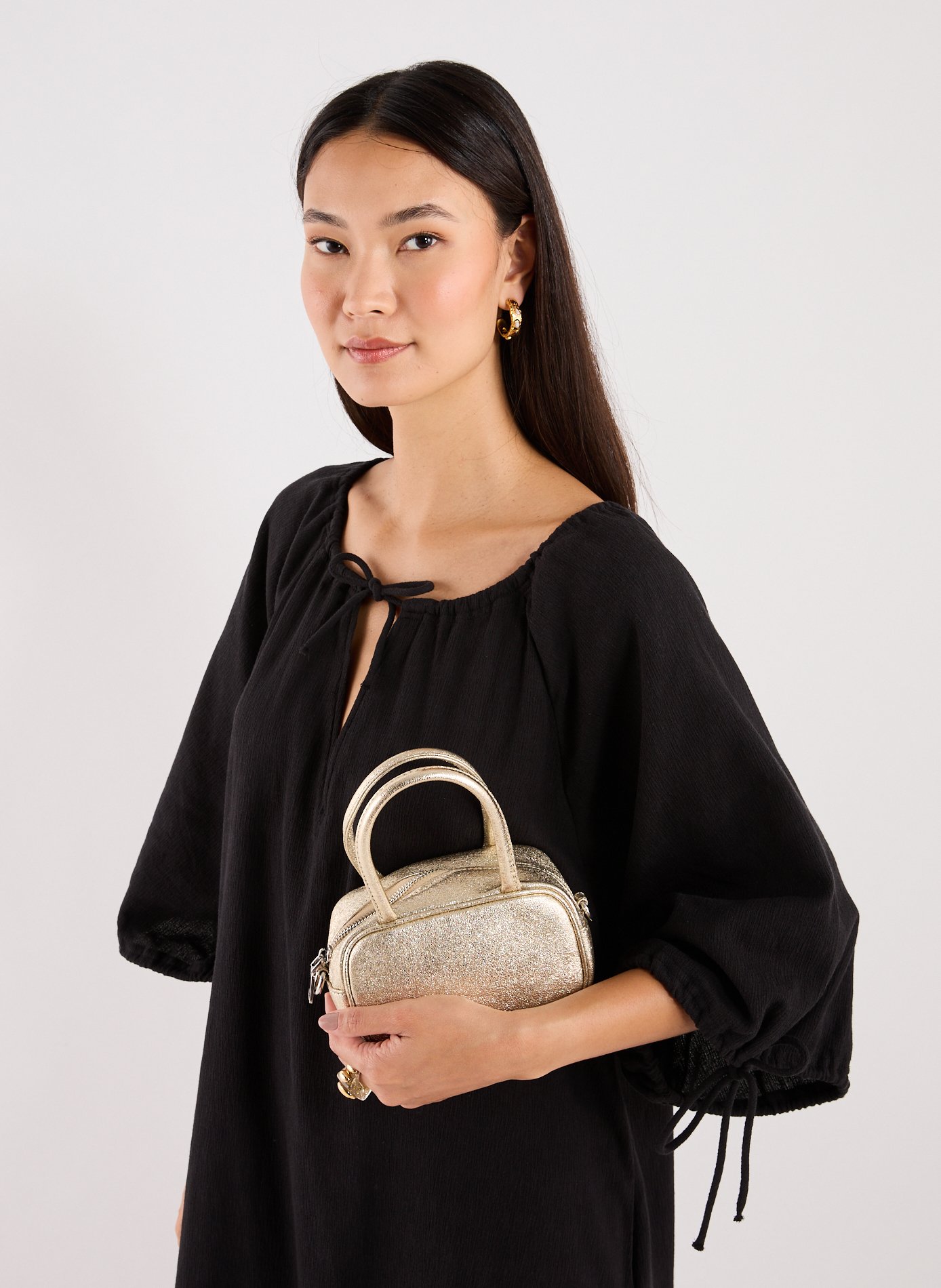 Sac à main pailleté AU PRINTEMPS PARIS Doré