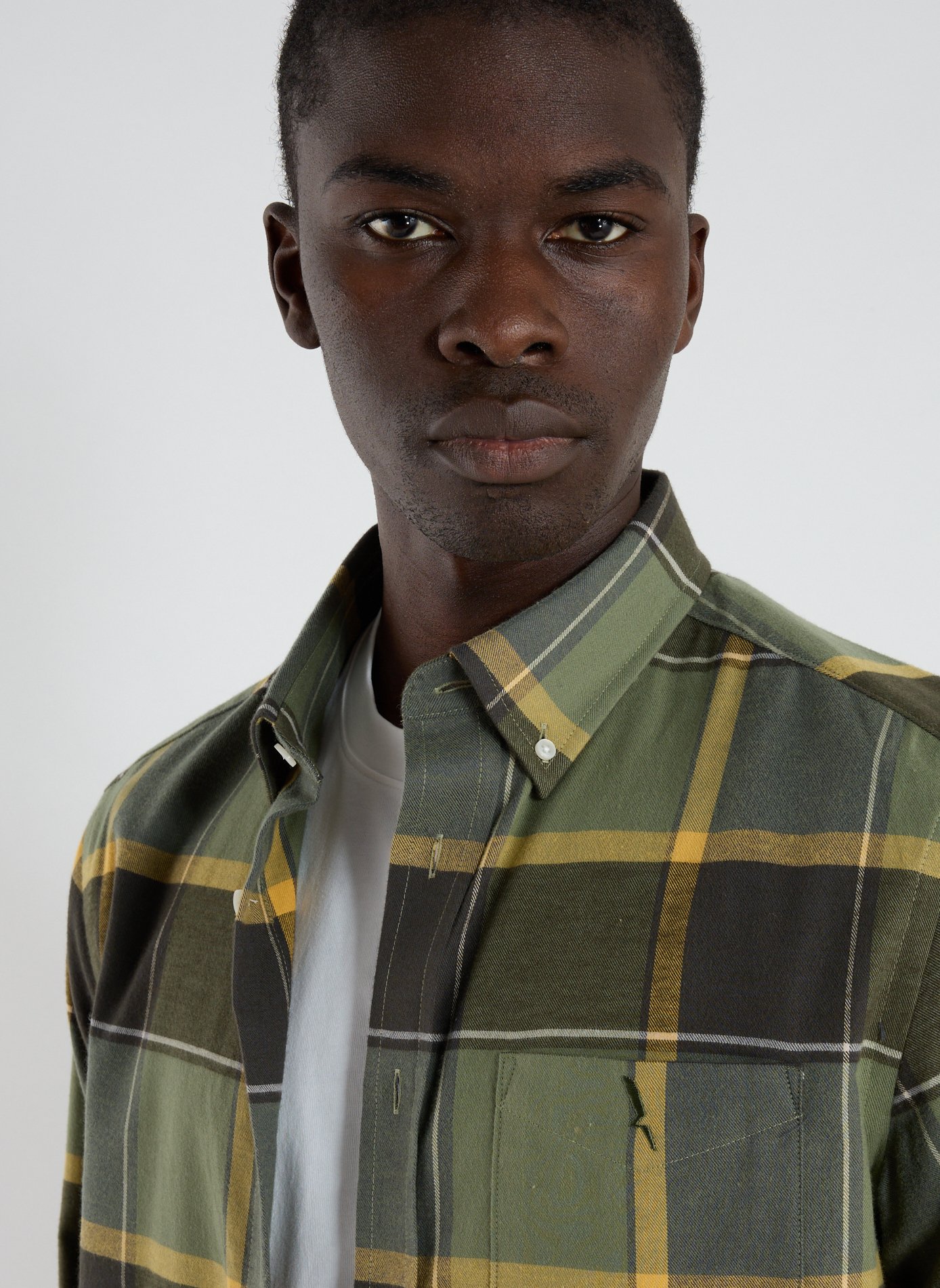 Chemise à carreaux en coton AIGLE Bleu