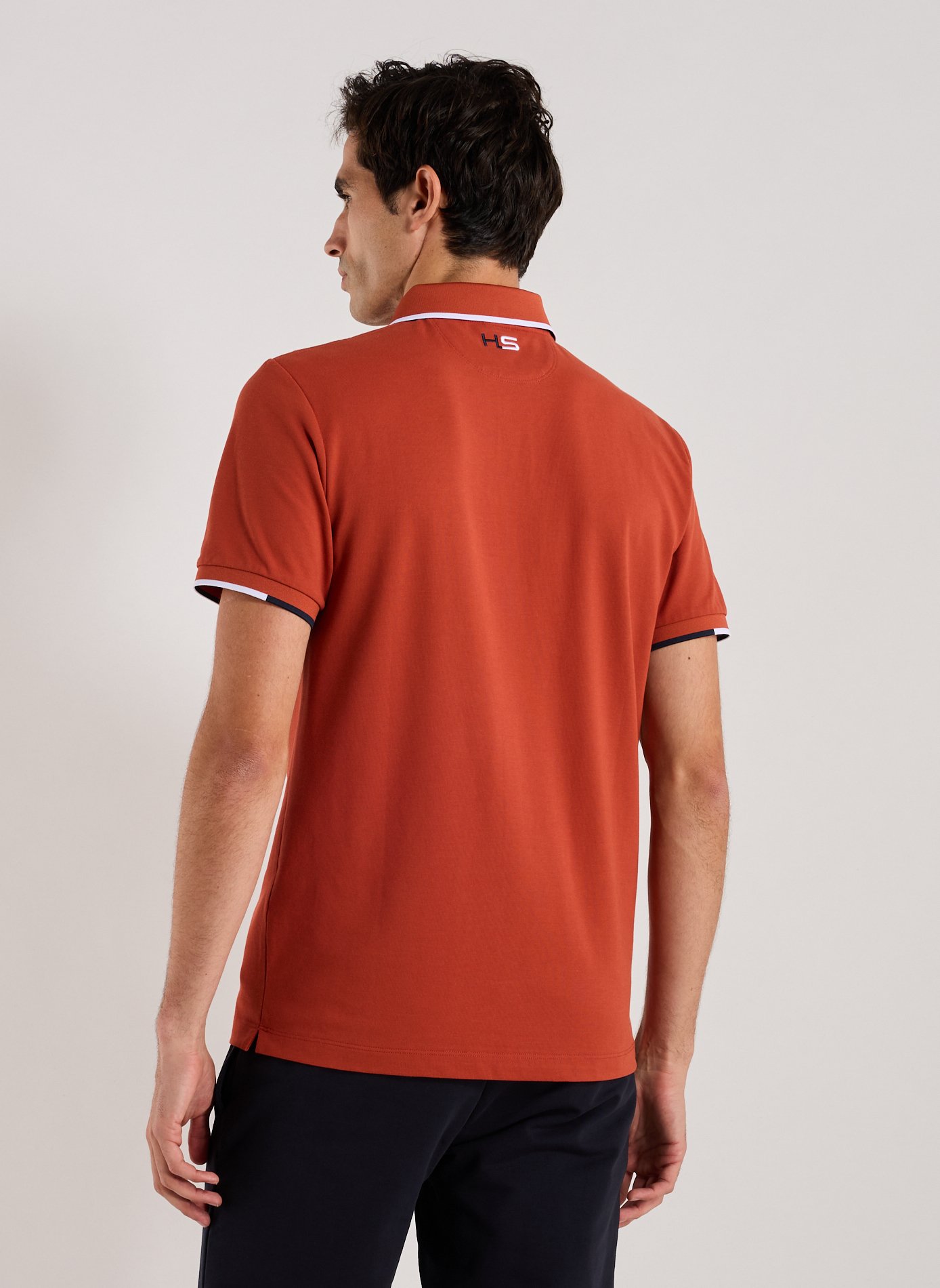Short-sleeved polo shirt in blended cotton HACKETT Multicolour