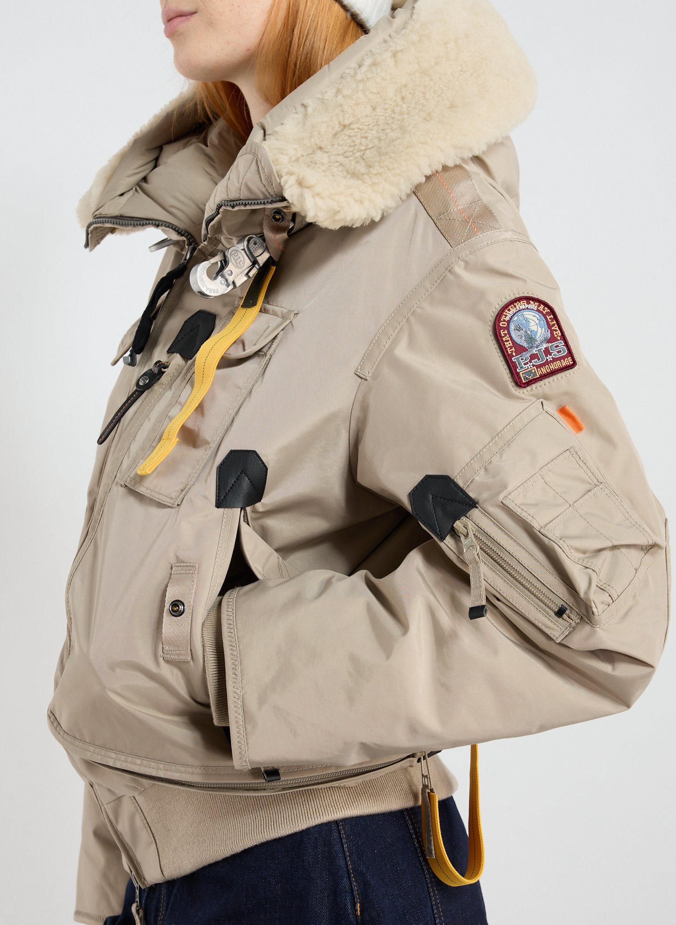 Hooded bomber jacket PARAJUMPERS Grey