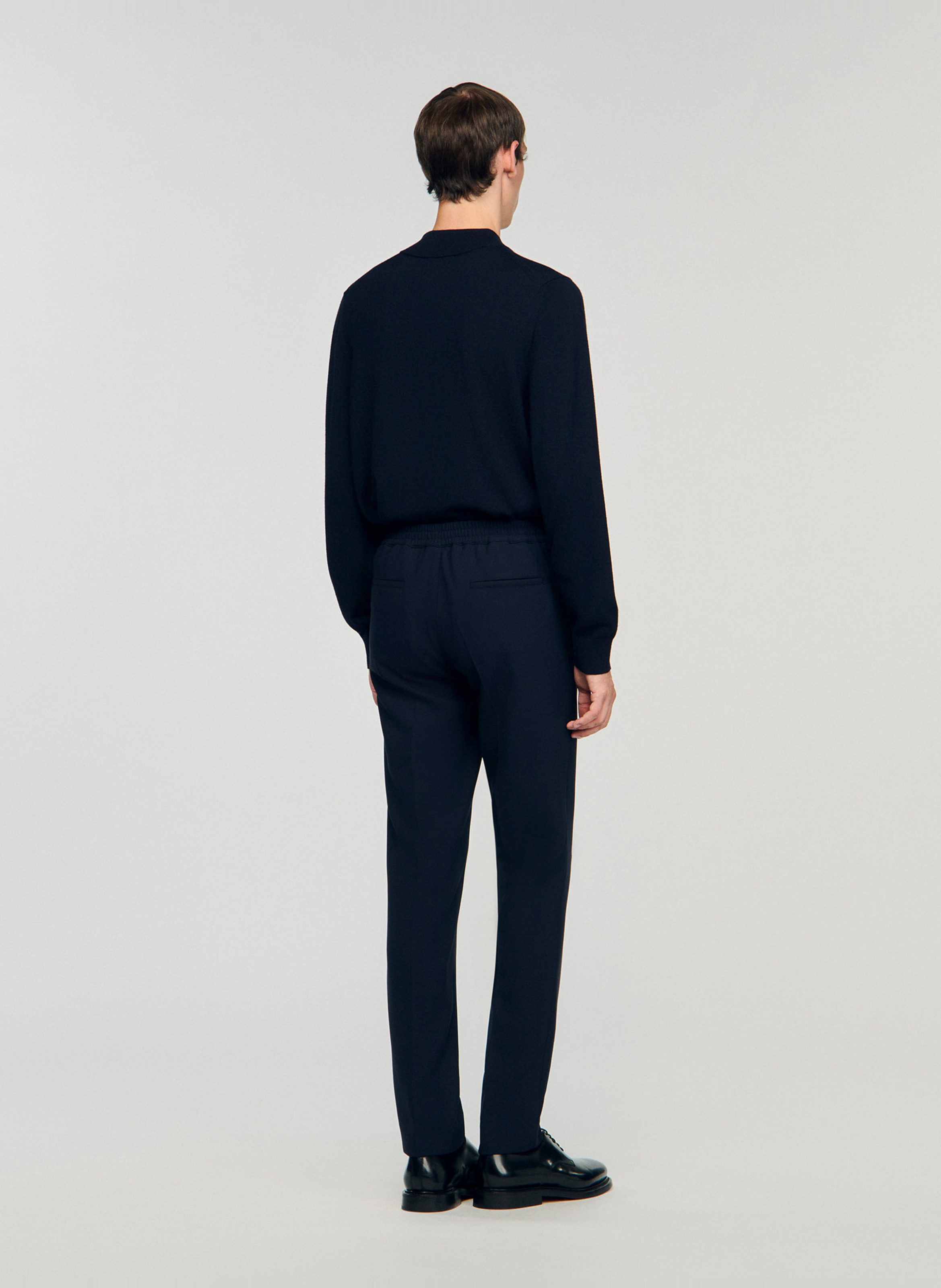 Pantalon droit SANDRO Bleu