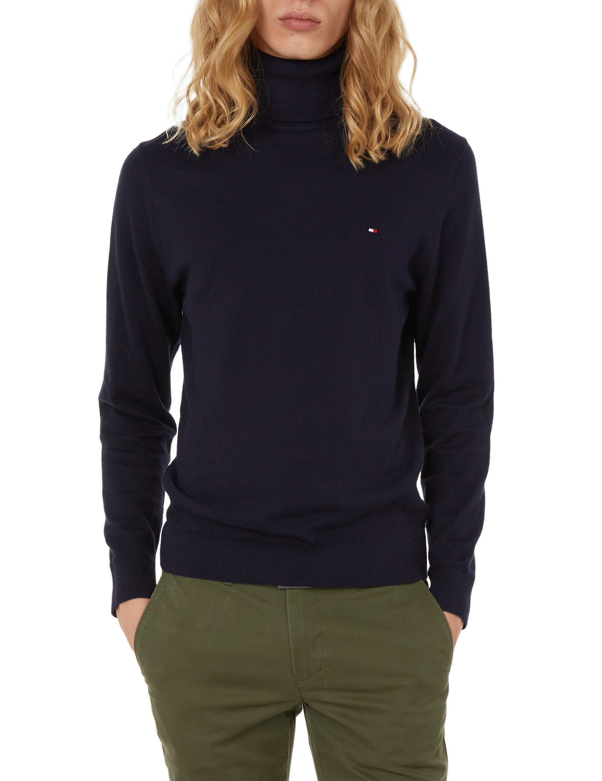 TOMMY HILFIGER Pull col roulé Bleu