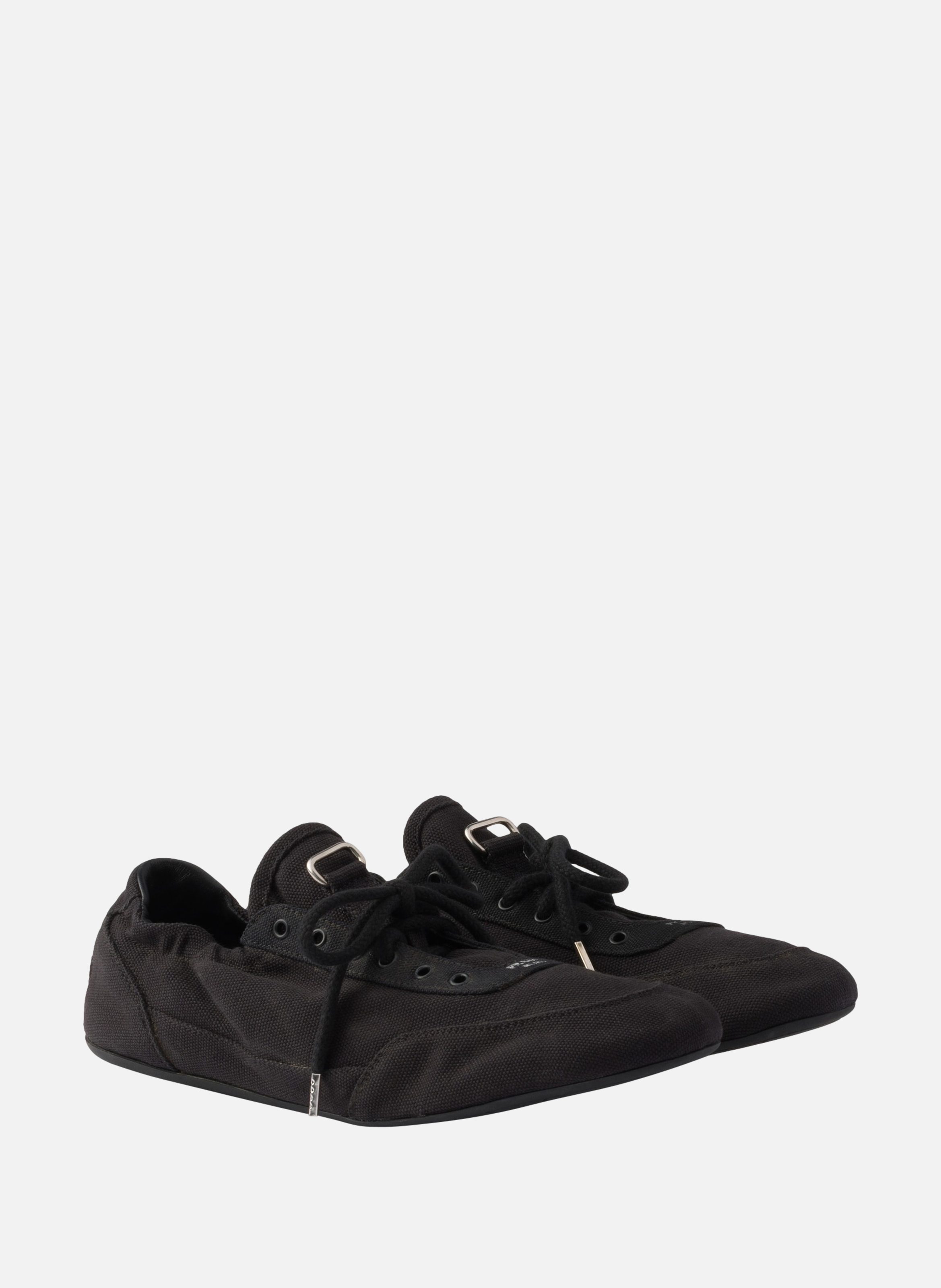 Baskets en toile collapse PRADA Noir