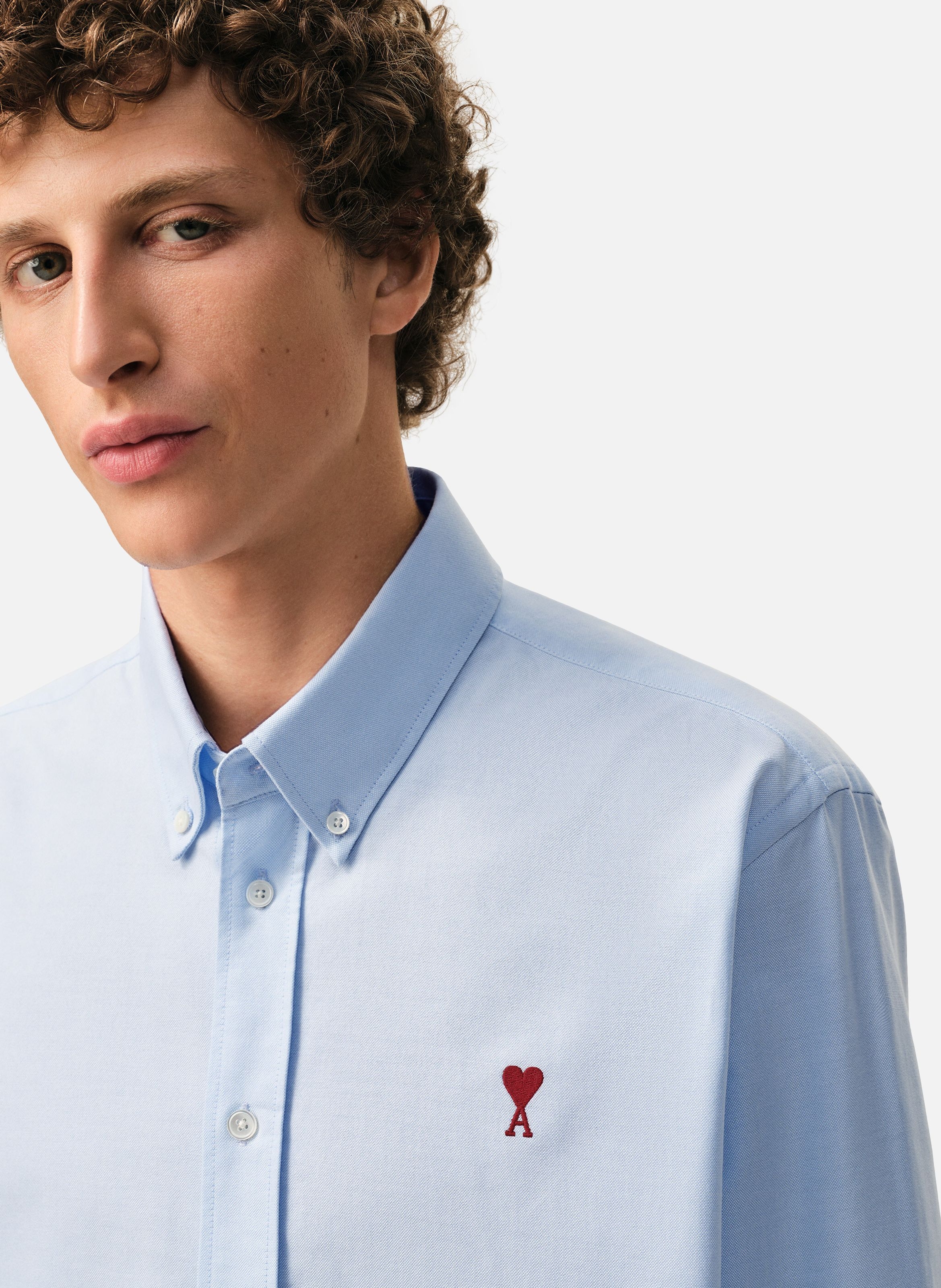 Chemise Col Boutonné Ami de Coeur unisexe AMI PARIS Bleu