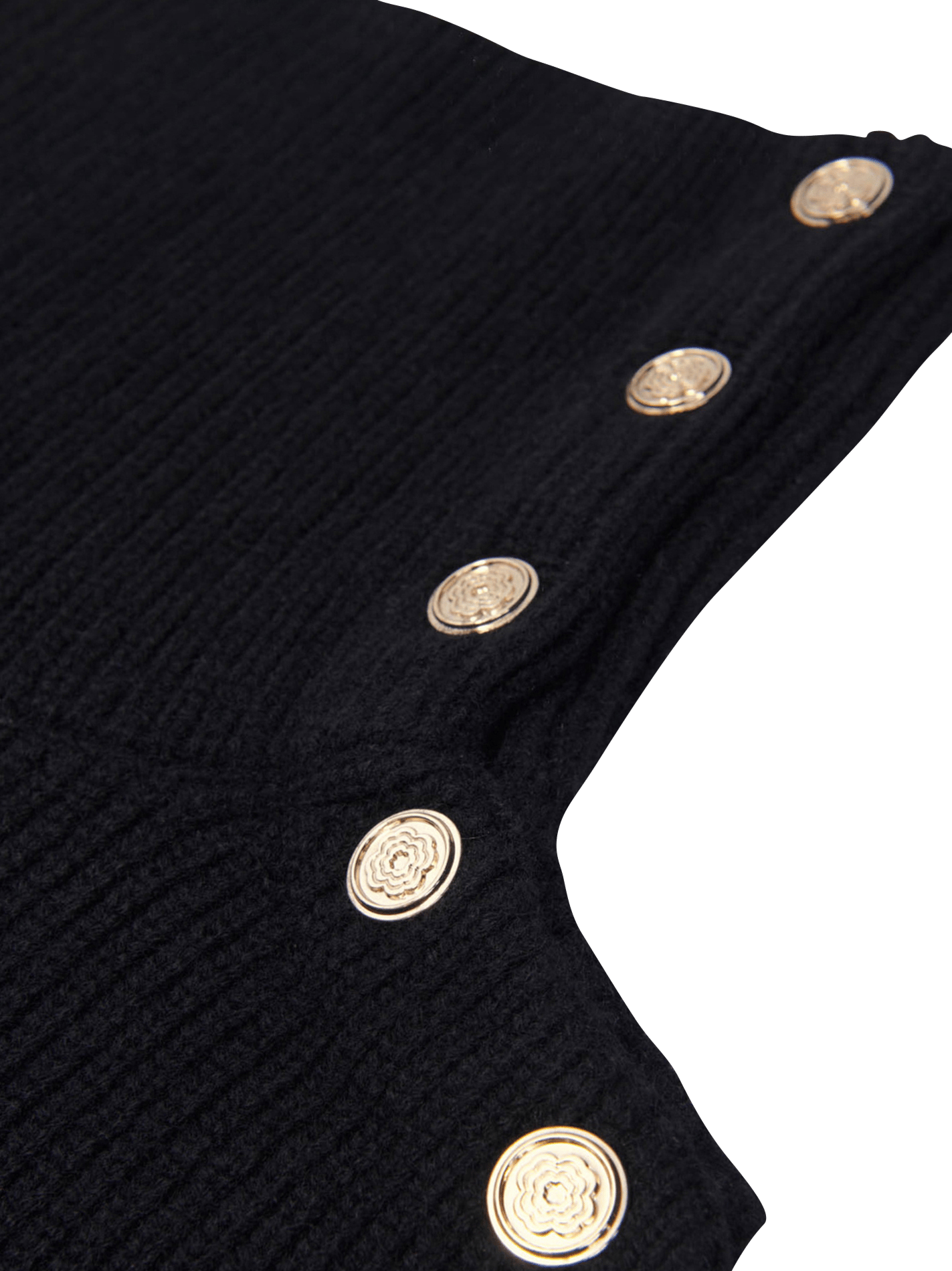 Col roulé amovible en laine mélangée MAJE Noir