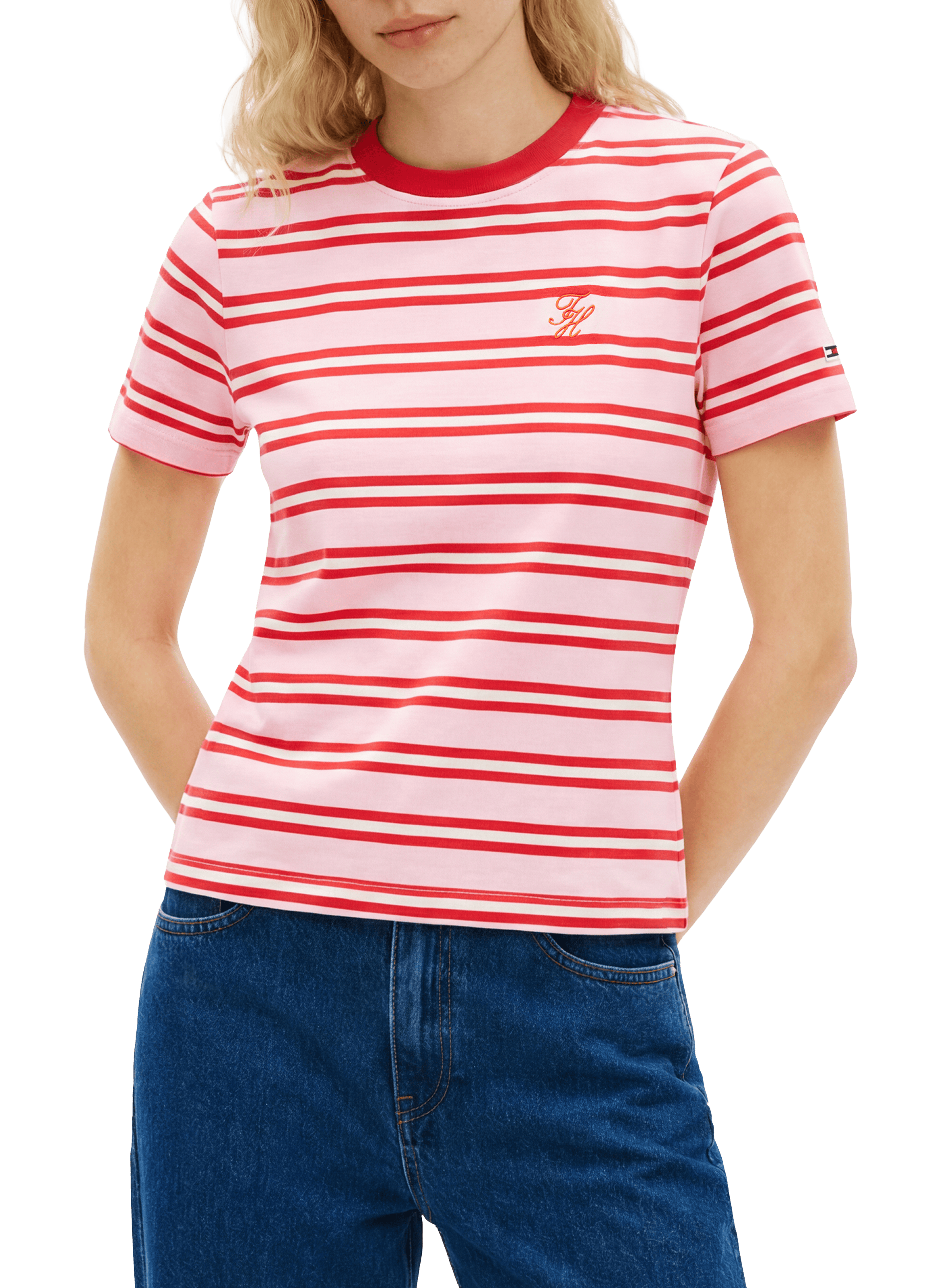 T-shirt avec logo en coton TOMMY HILFIGER Multicolore