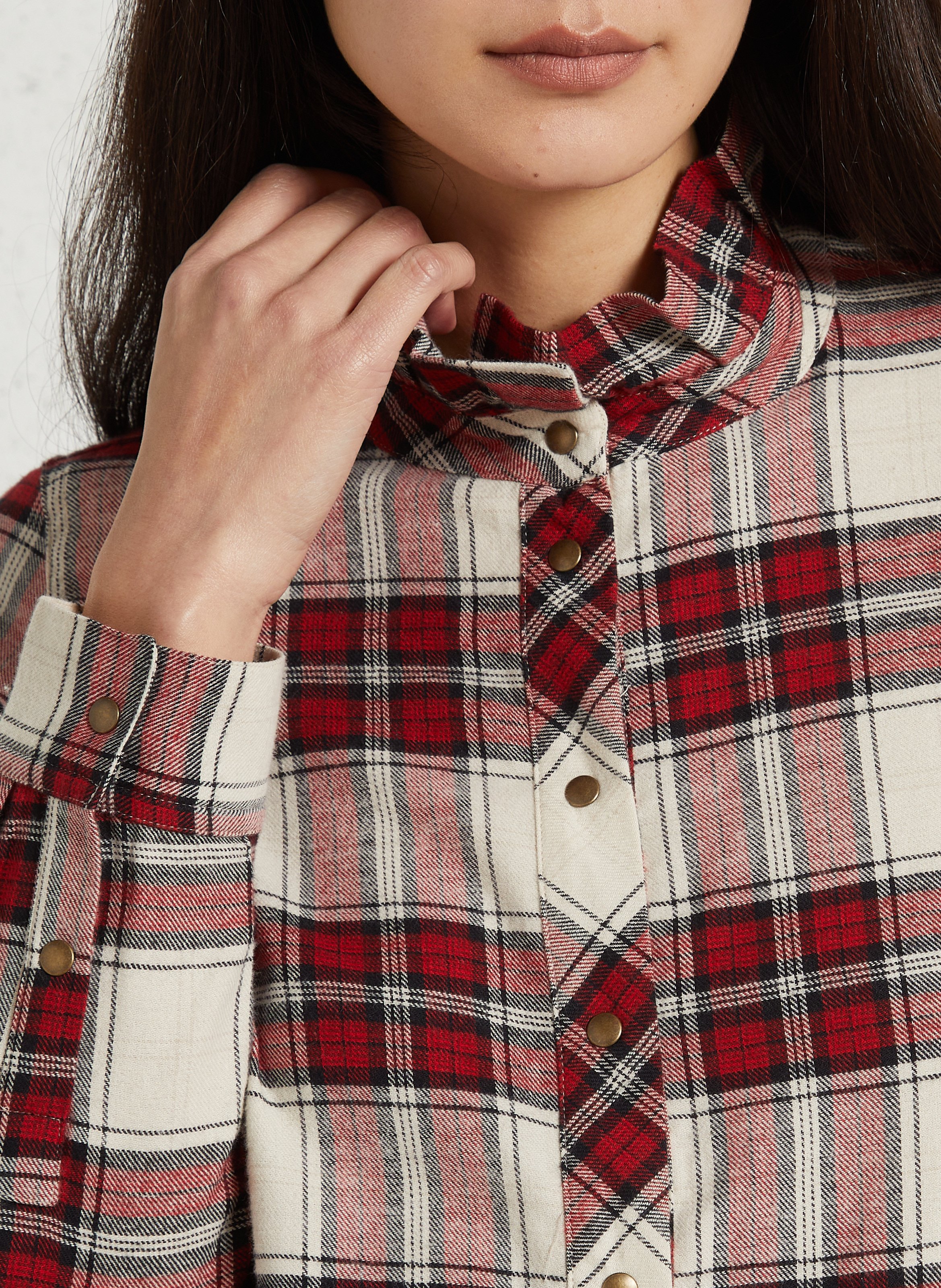 Chemise boutonnée à carreaux denis MAISON 123 Rouge