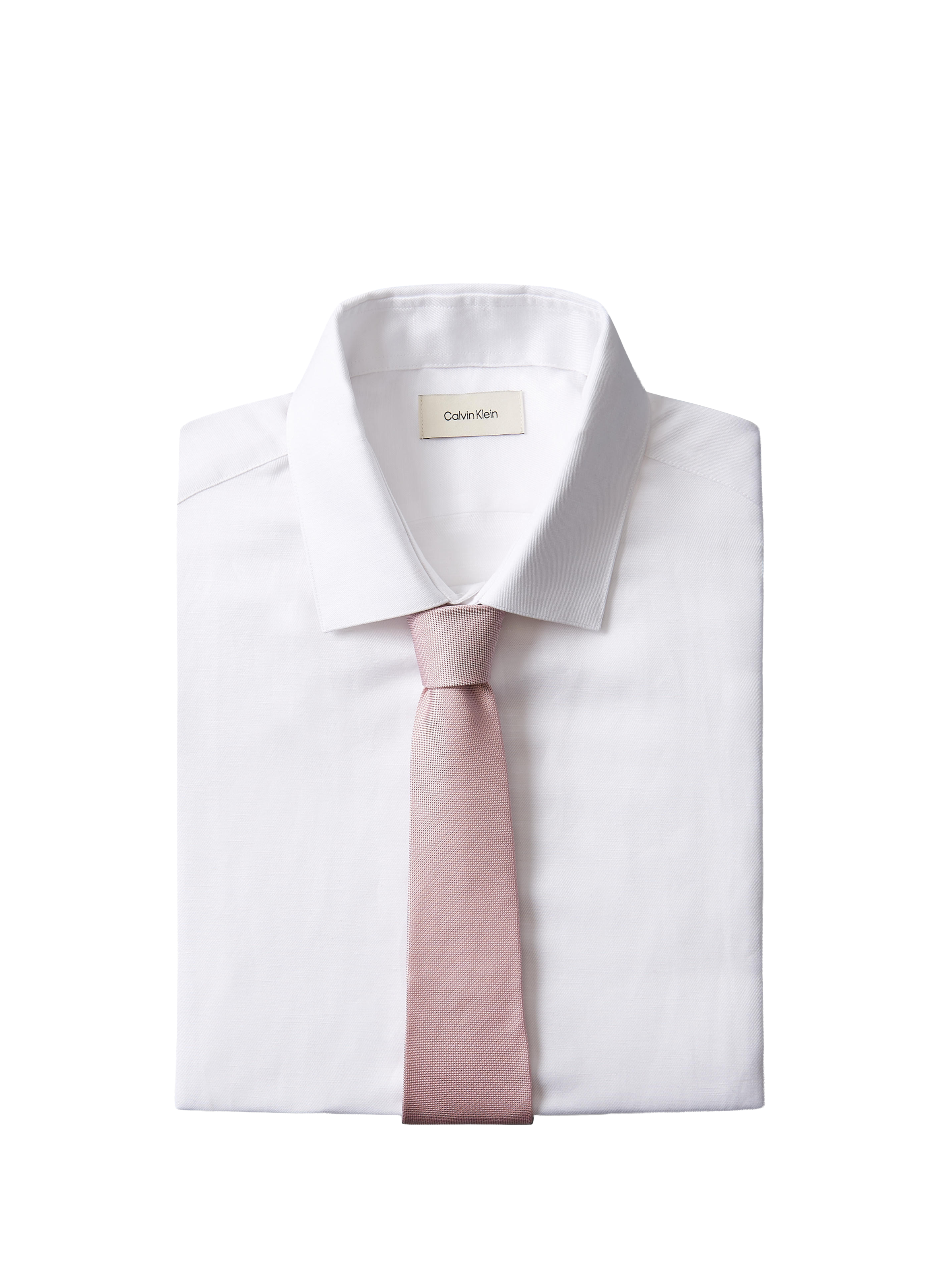 Cravate en lin mélangé CALVIN KLEIN Rose