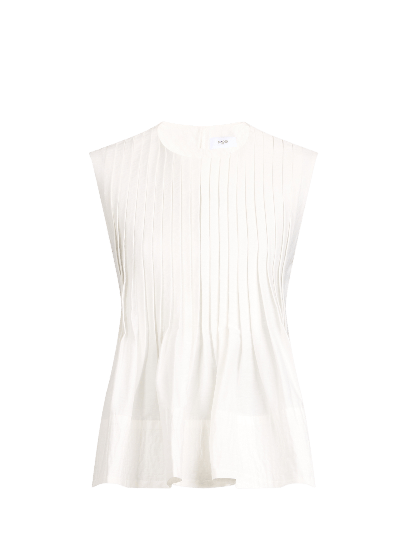 Sleeveless pleated blouse SUNCOO Beige