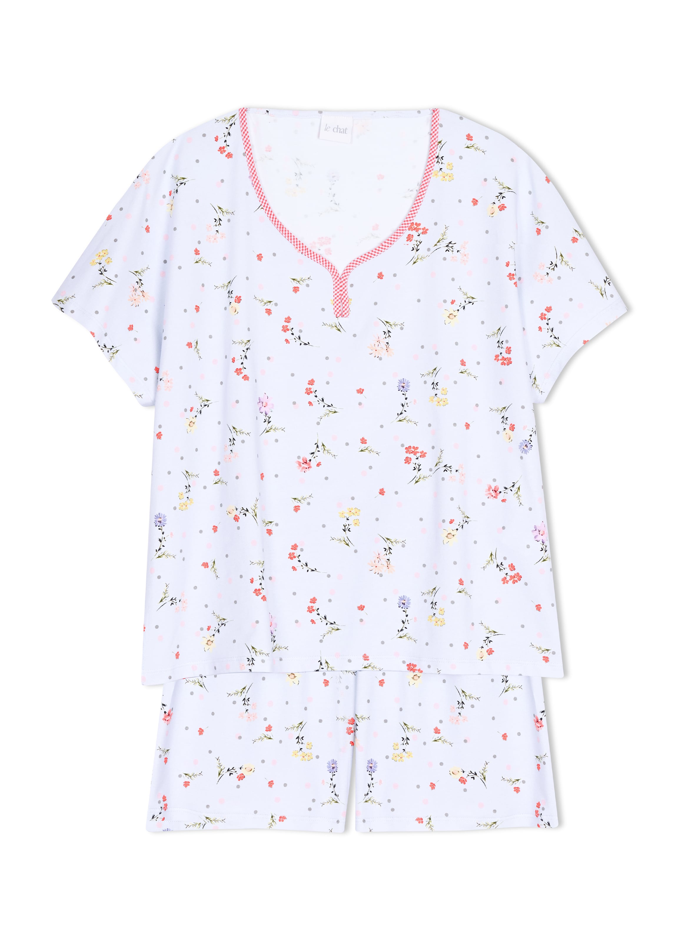 Pyjama short en coton daisy 200 LE CHAT Multicolore