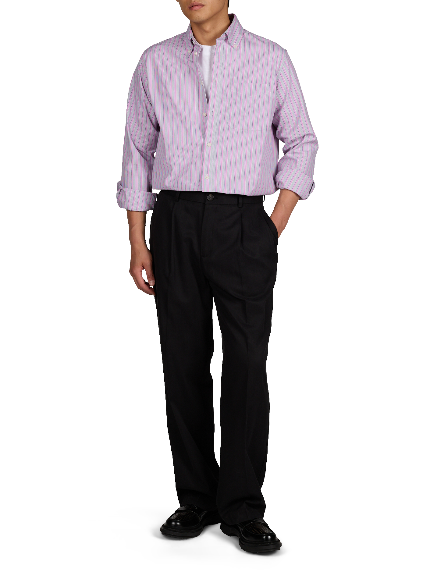 Reece cigarette pants in lyocell and cotton LES DEUX Black