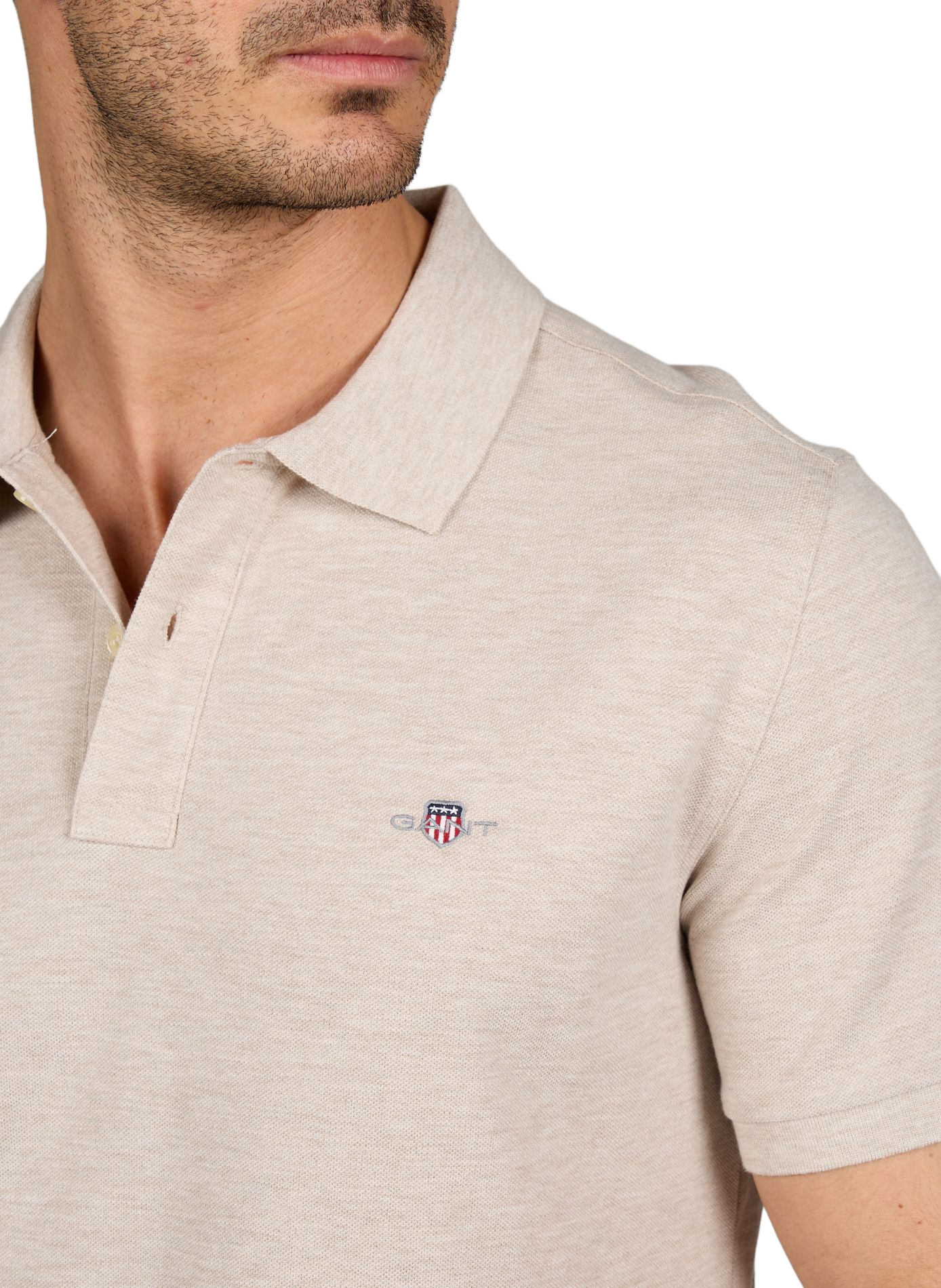 Katoenen polo GANT Beige