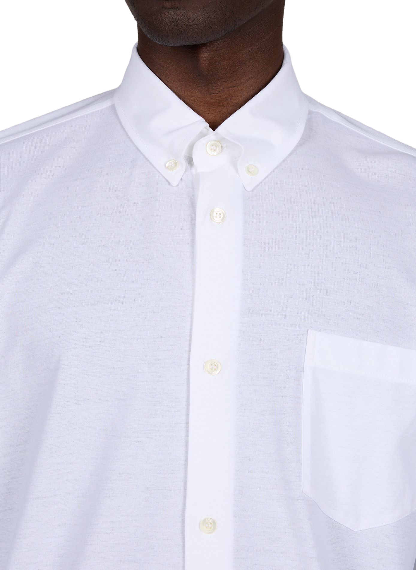 Chemise unie col américain HERNO Blanc