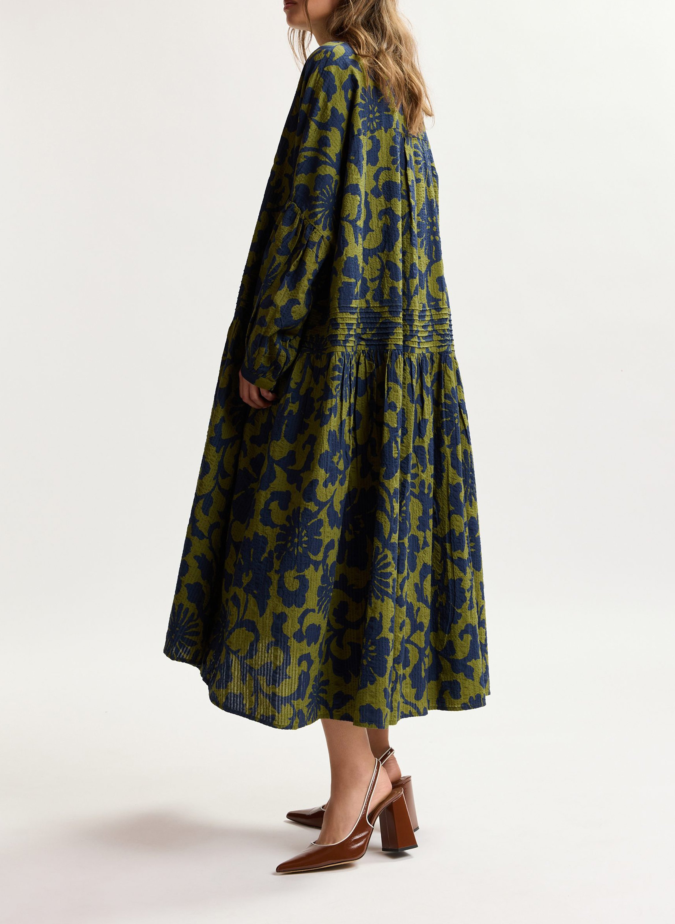 Robe chemise ample imprimée jea Vert