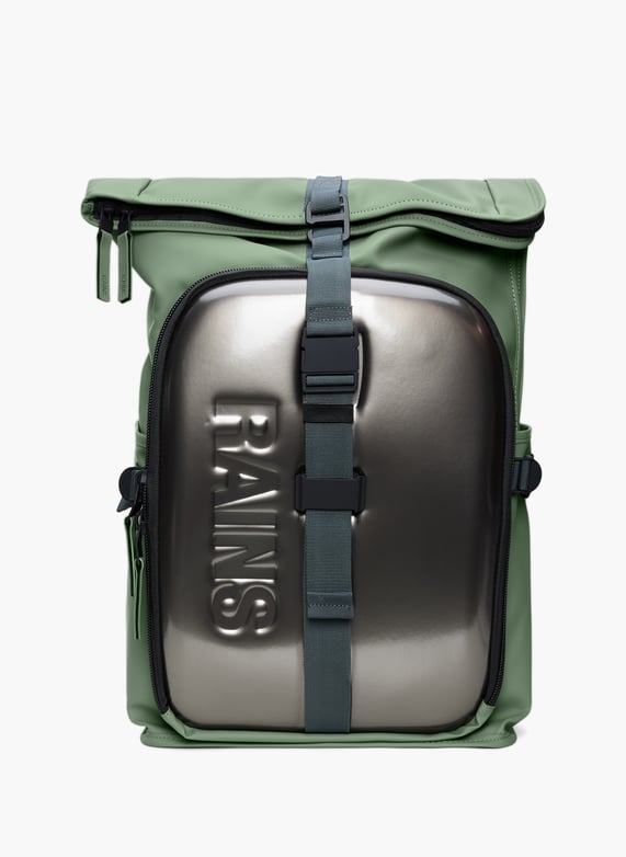 rains green man backpack for Women and Men - Fits 15" Laptop - Water Resistant Rucksack Keep your things dry The Rains Buckle MSN is a bag inspired by the design of Rains signature backpack Rains Book Daypack Large |