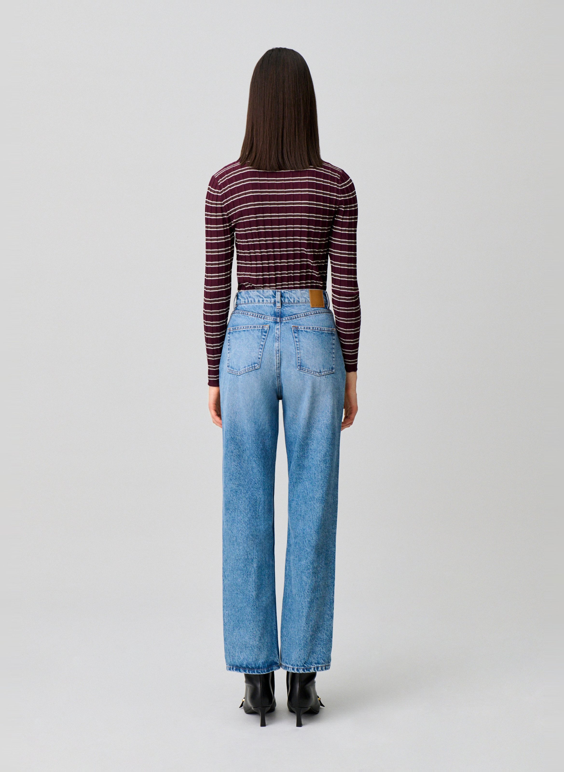 Jean droit en coton CLAUDIE PIERLOT Bleu
