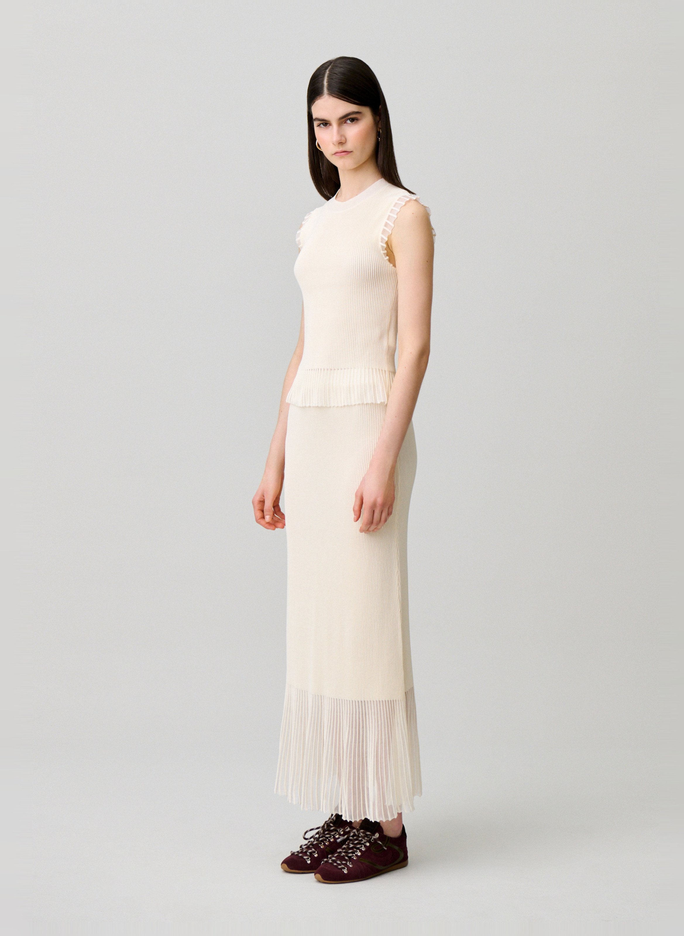 Jupe midi CLAUDIE PIERLOT Beige