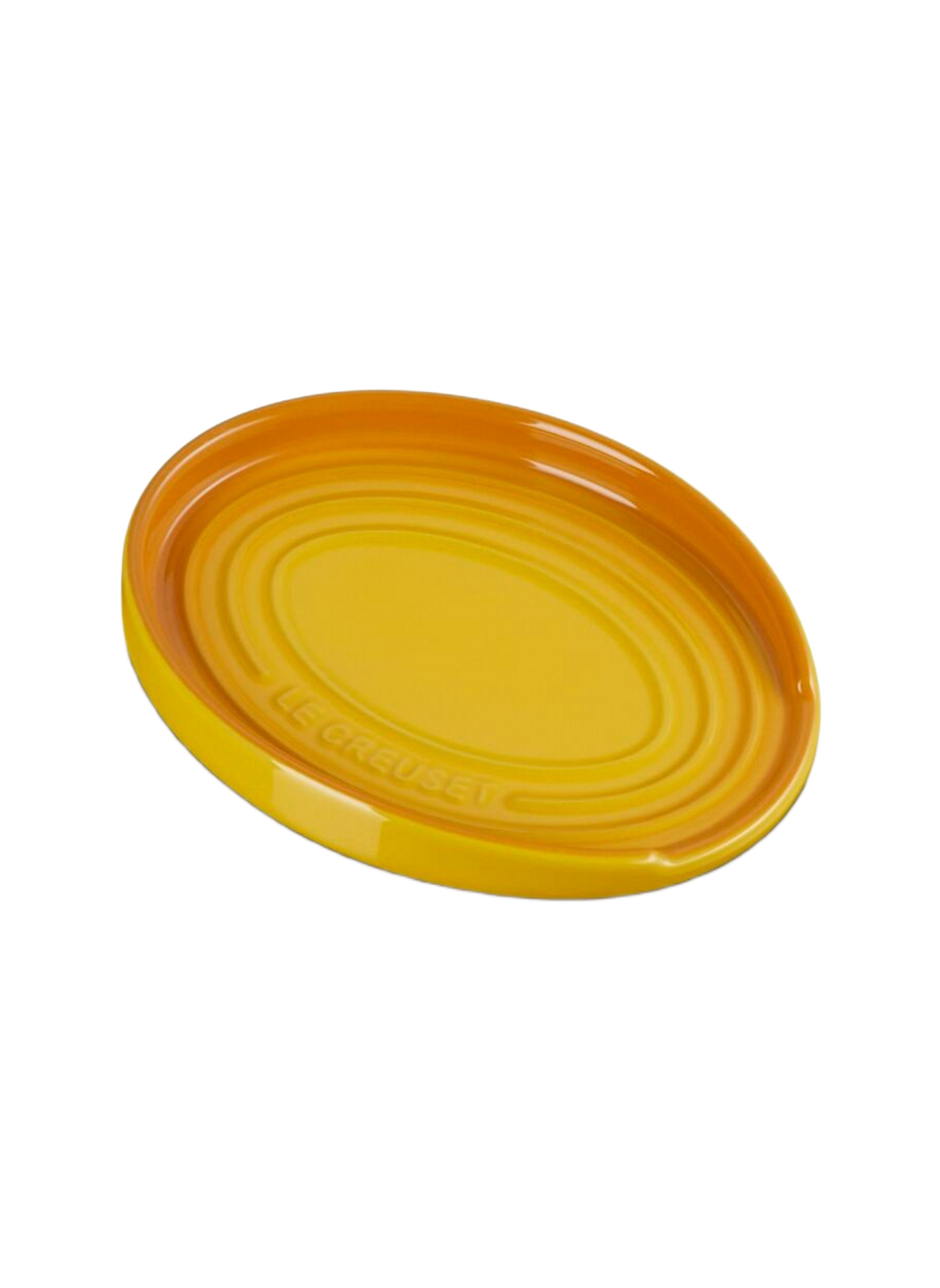 Löffelablage aus Keramik in ovaler Form LE CREUSET Gelb