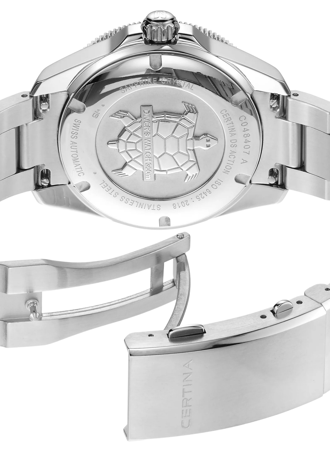 Montre automatique DS ACTION DIVER en acier inoxydable CERTINA Noir