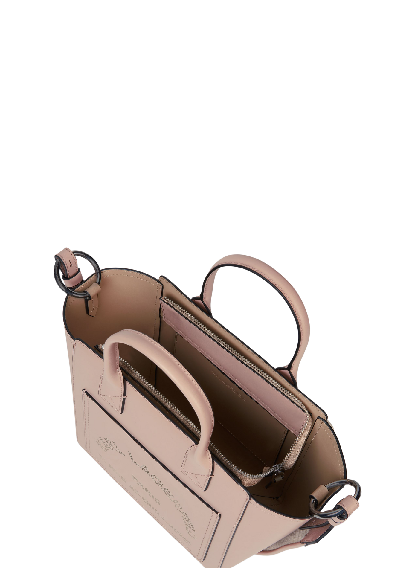 Sac cabas K/Daily avec sangle amovible en cuir KARL LAGERFELD Rose