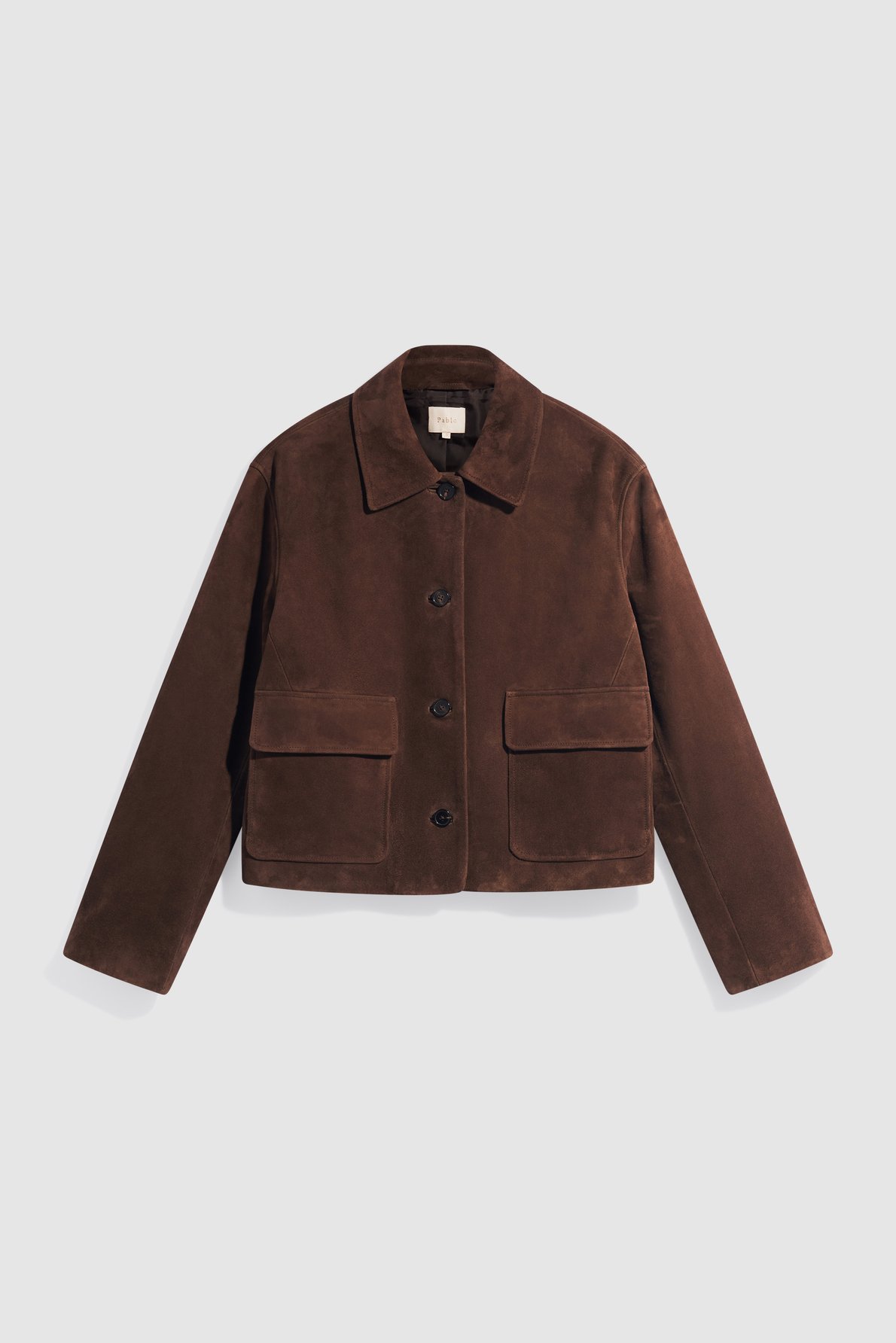 Veste courte en cuir velours - pilar PABLO Marron