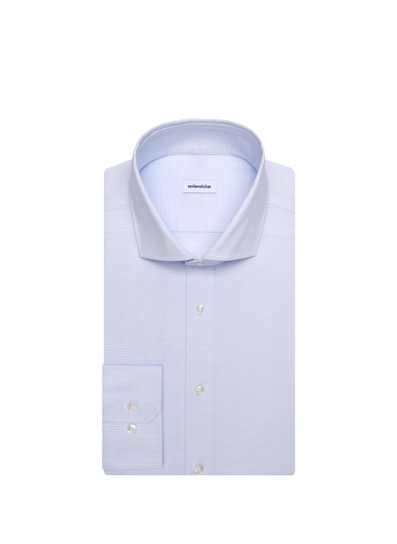 Straight classic collar plain shirt SEIDENSTICKER Blue