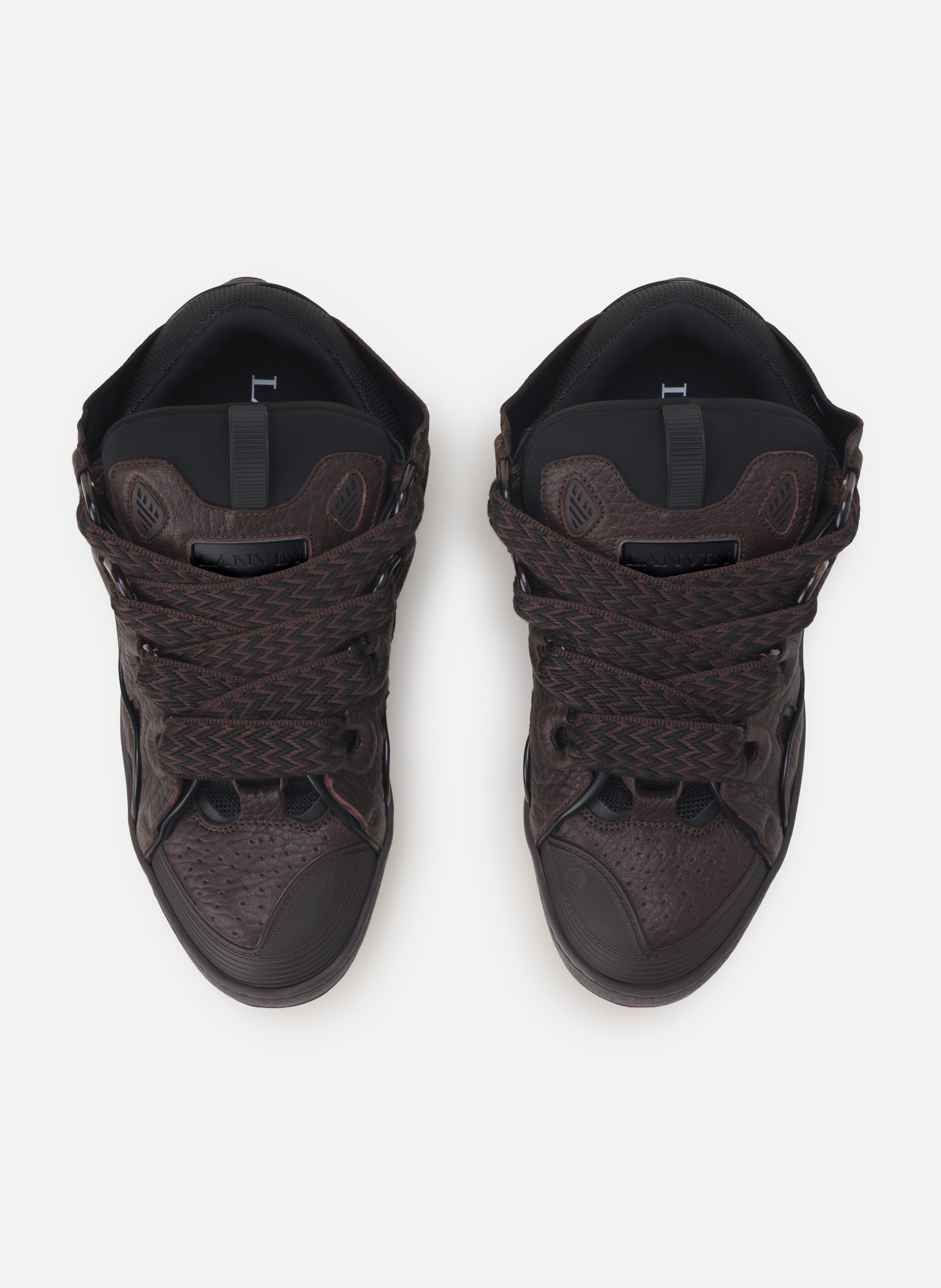 Sneakers curb en cuir effet dino LANVIN Noir