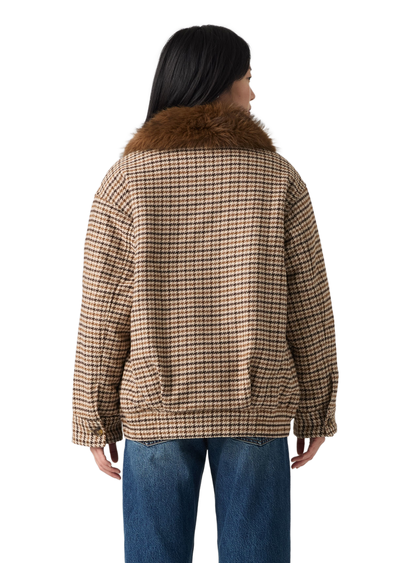 Karierter Mantel mit klassischem Kragen LEVI'S Braun