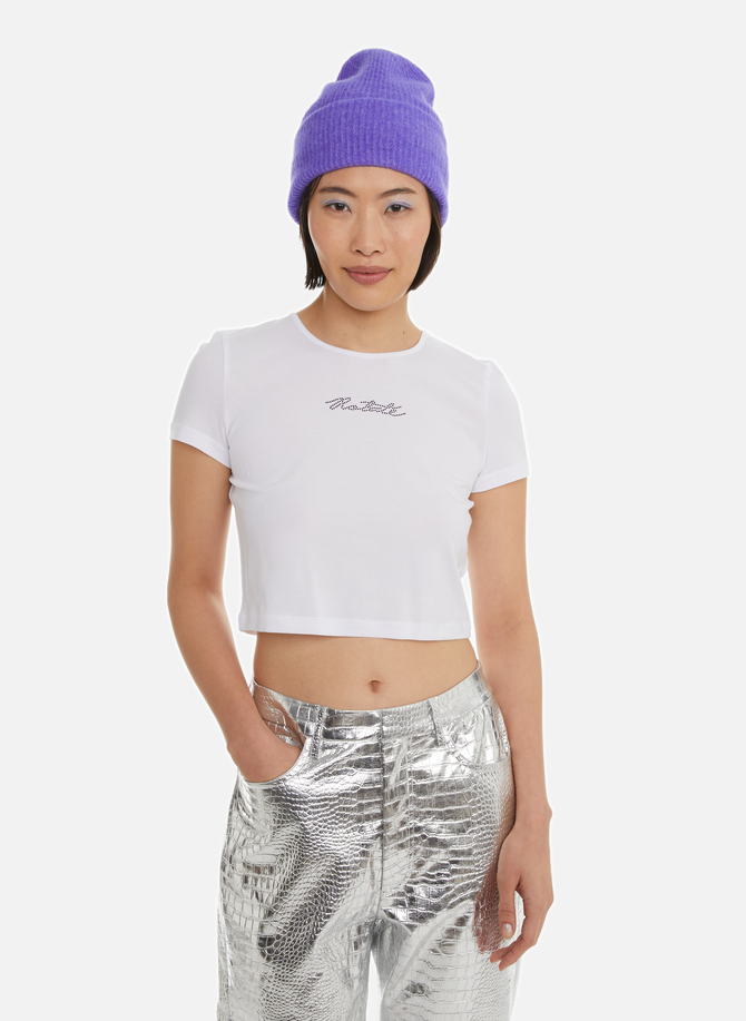 ROTATE cropped cotton T-shirt