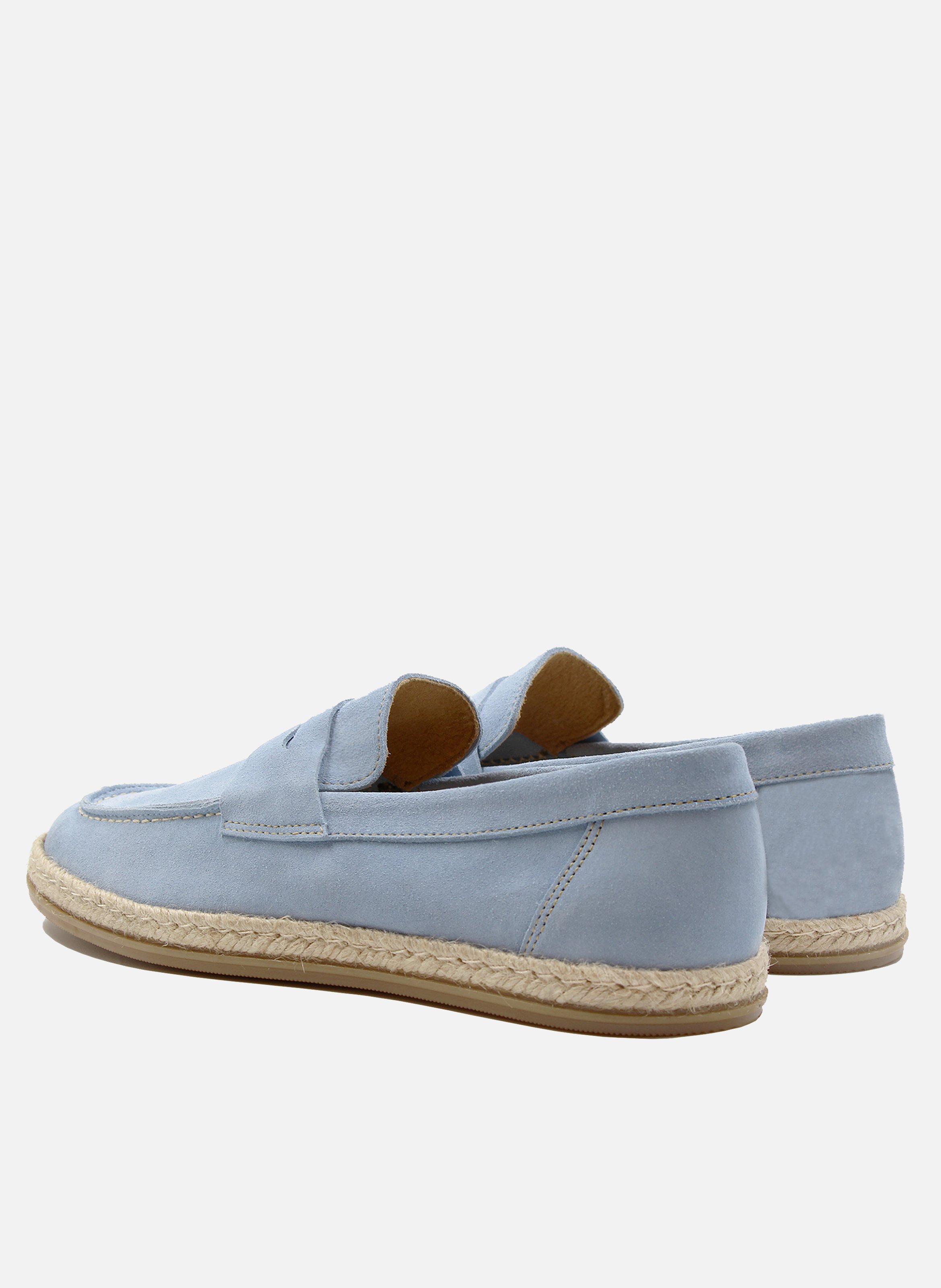 Mocassins espadrille cuir daim JULES & JENN Bleu