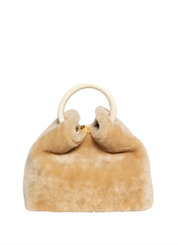 Sac baozi en shearling Beige by ELLEME ELLEME Sac baozi en shearling Beige