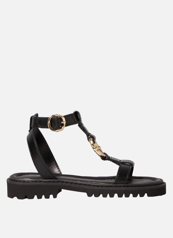 Sandales plates en cuir Noir by CLAUDIE PIERLOT CLAUDIE PIERLOT Sandales plates en cuir Noir