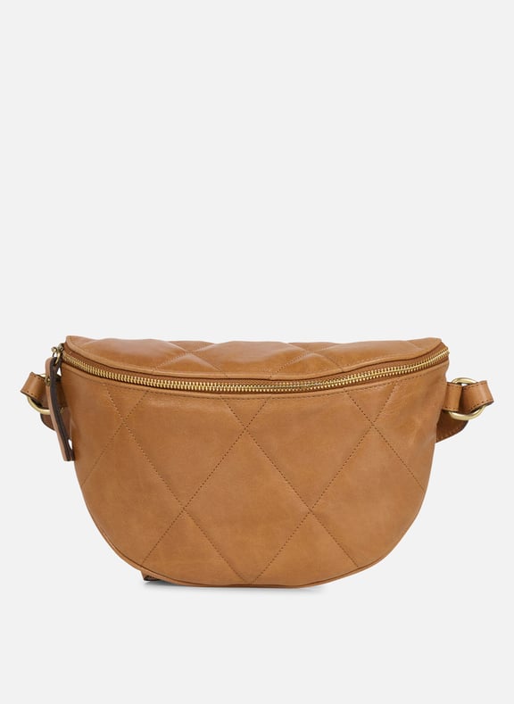 Sac banane en cuir matelassé gaby Beige by MAISON 123 MAISON 123 Sac banane en cuir matelassé gaby Beige