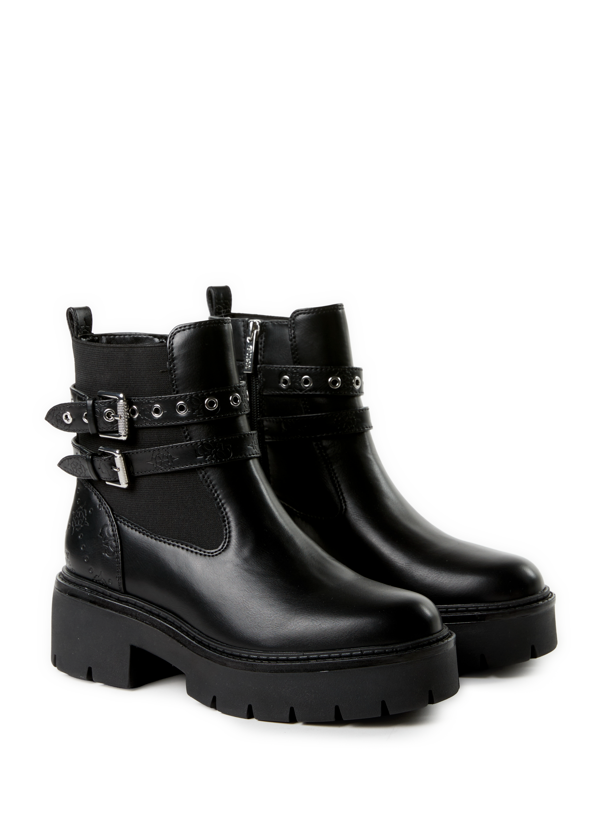 Bottines à motifs GUESS Noir
