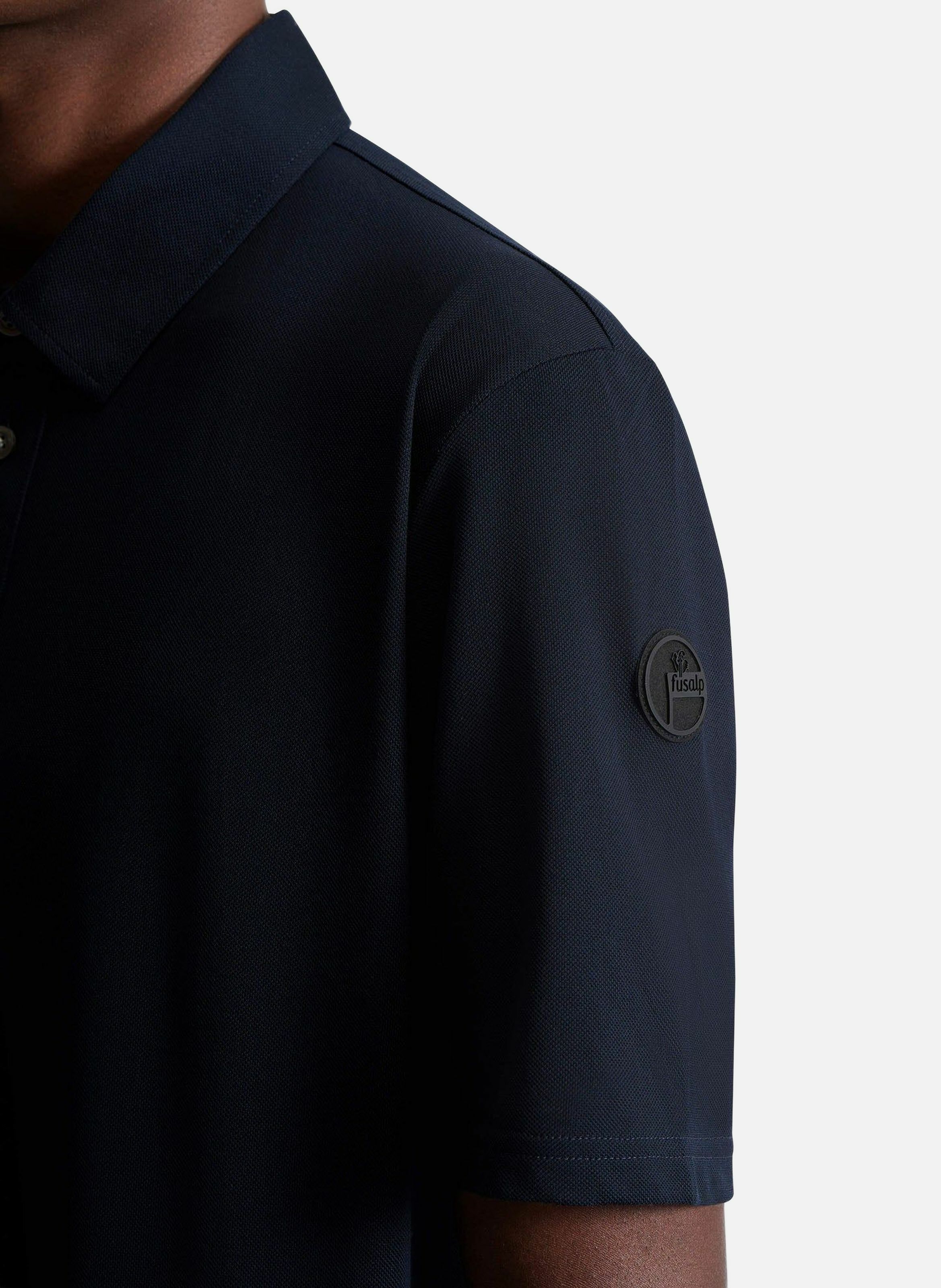 Polo manches courtes germain col chemise coupe regular Bleu