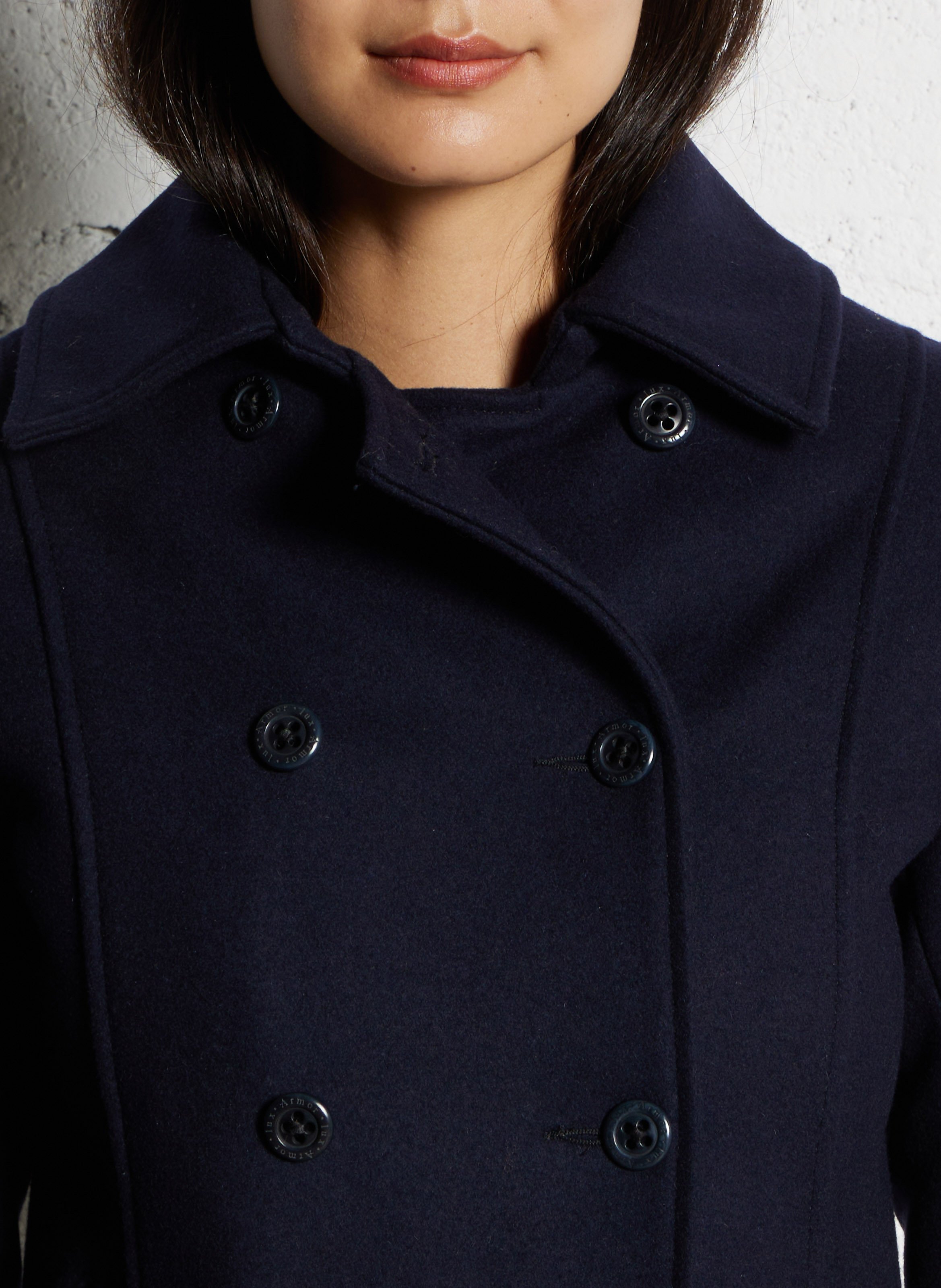 Manteau col tailleur en laine pointe du van ARMOR-LUX Bleu