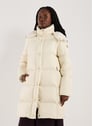 Doudoune matelassée mi-longue | Blanc by MONCLER MONCLER Doudoune matelassée mi-longue | Blanc