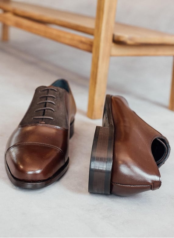135 cm, Marron: Protège-menton en cuir anglais avec 135 cm, Marron: Protège-menton en cuir anglais avec
