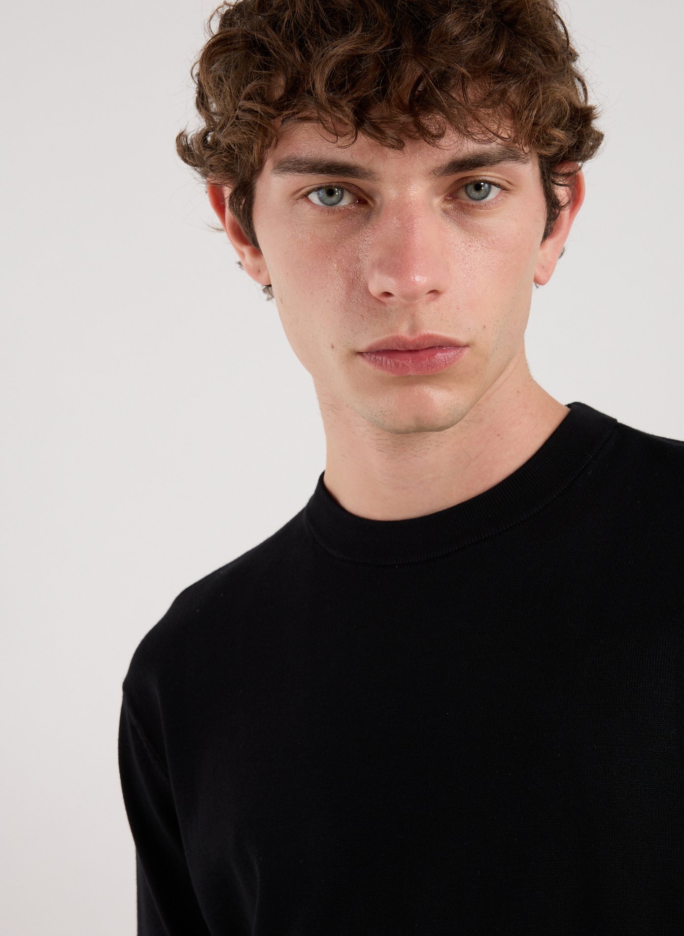 T-shirt manches courtes en maille  ARMANI EXCHANGE Noir