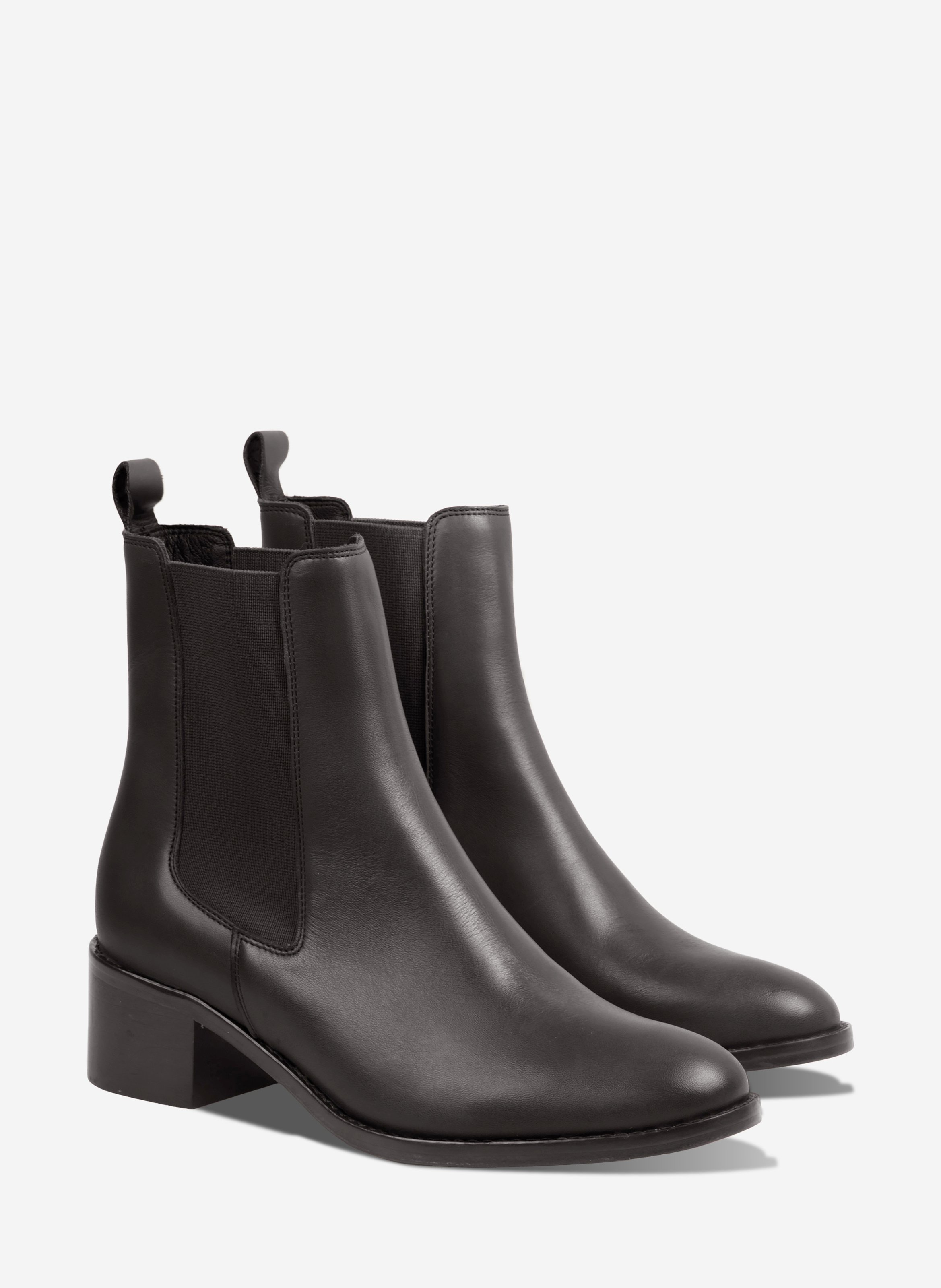 Bottines chelsea juliette cuir JULES & JENN Noir