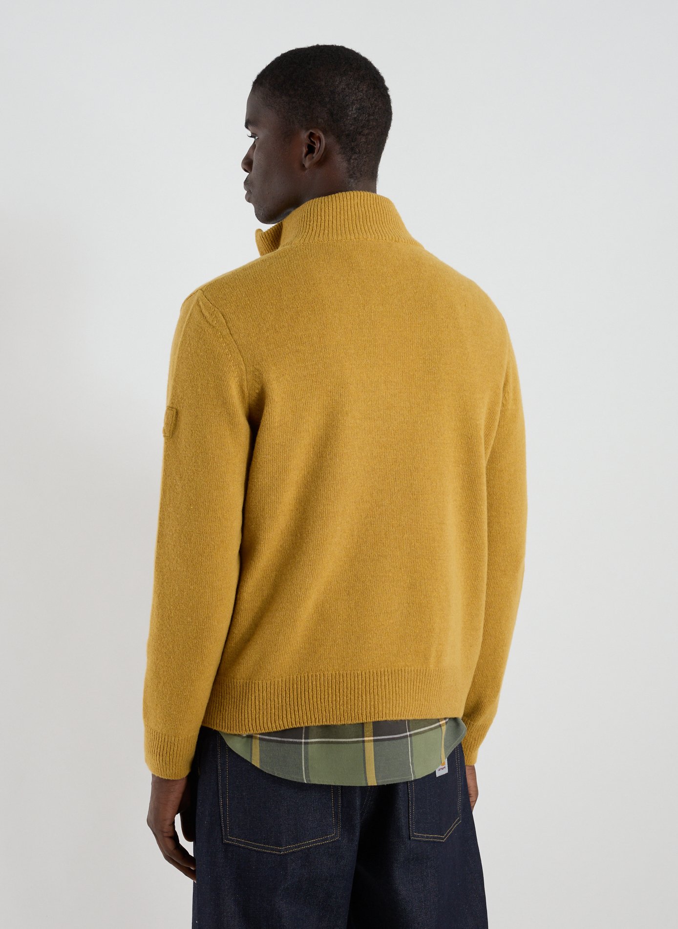 Pull col zippé en laine AIGLE Beige