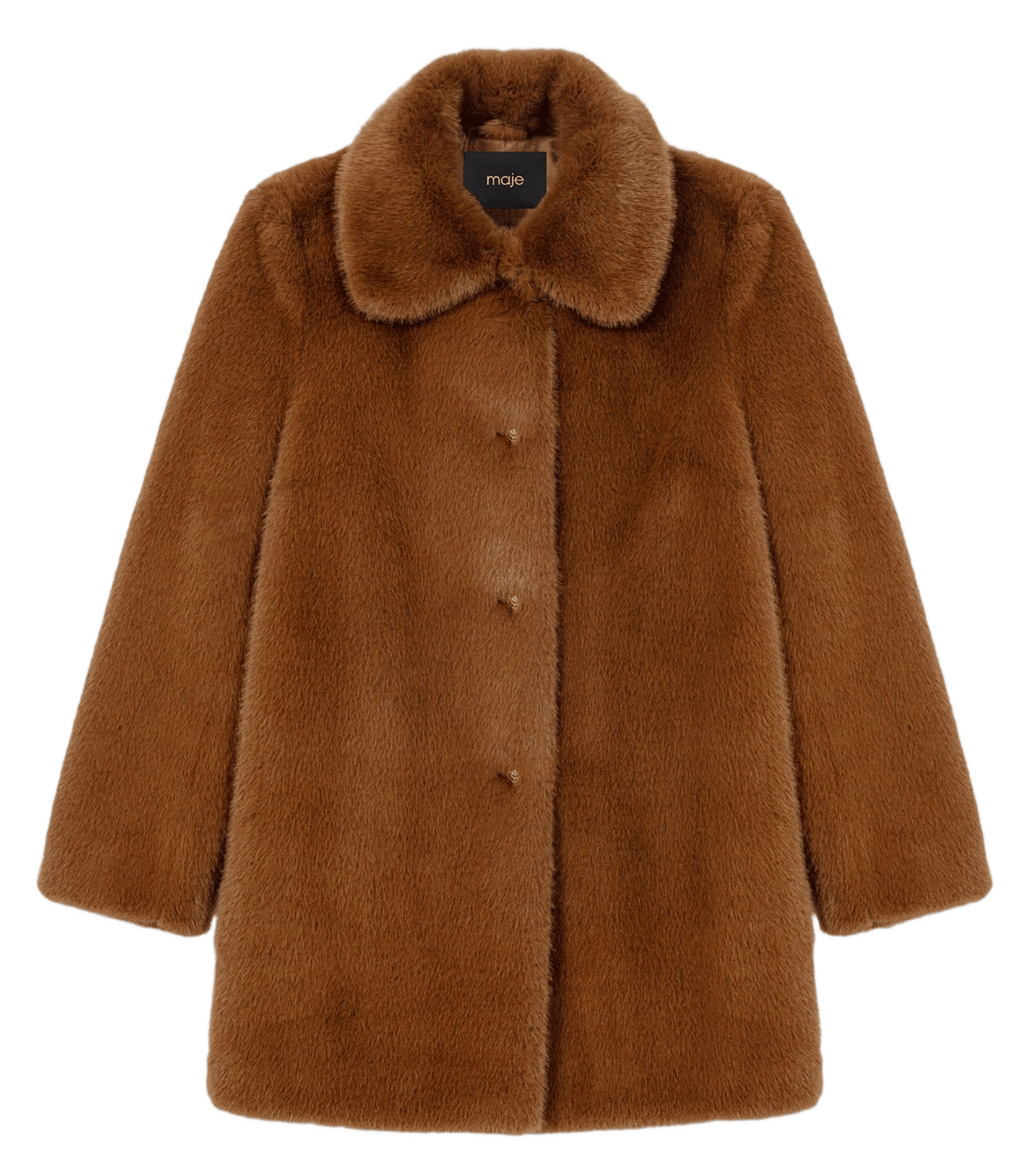 Manteau en fourrure synthétique MAJE Marron