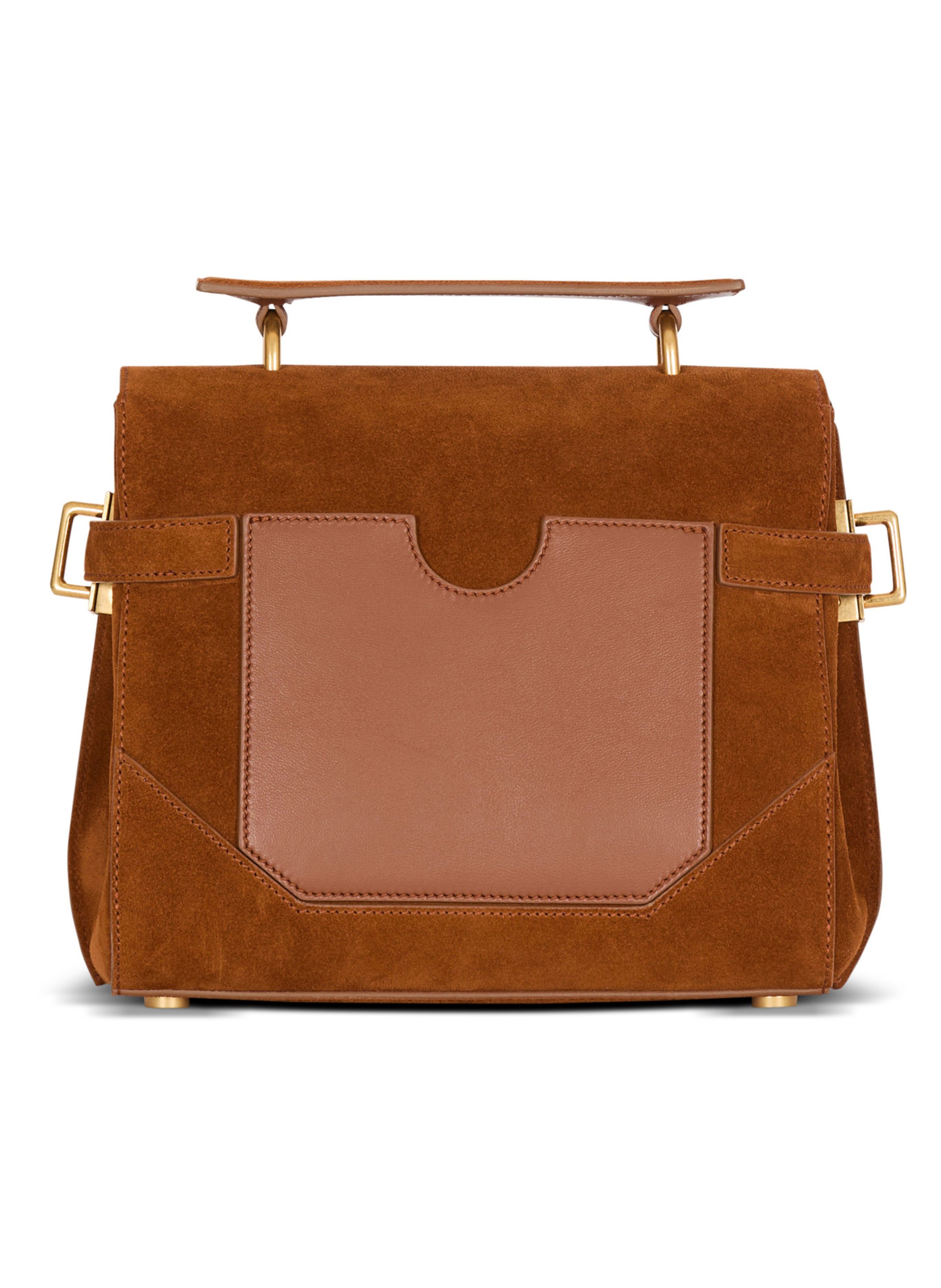 Sac b-buzz 23 en daim BALMAIN Marron