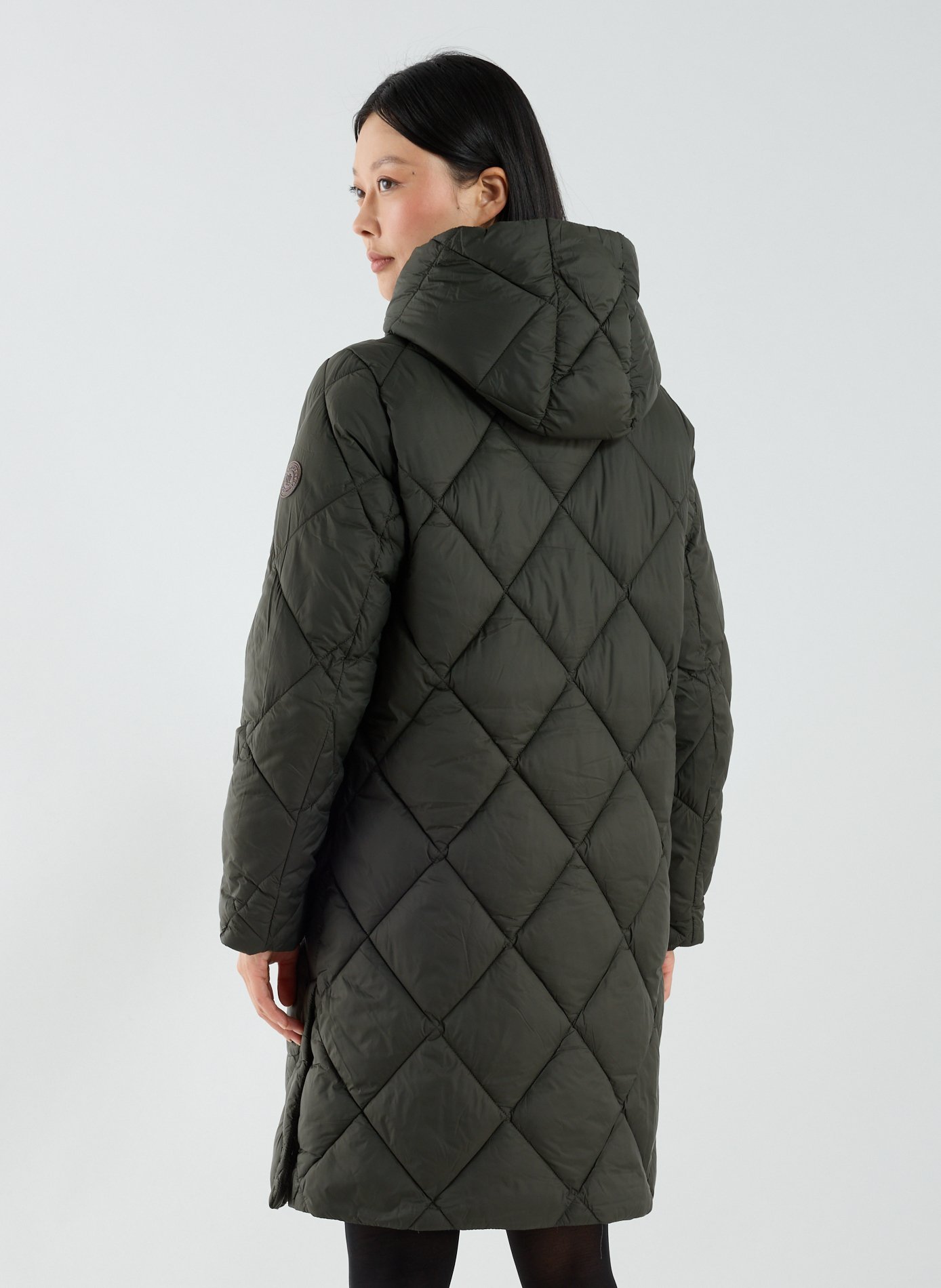 Manteau mi-long matelassé LAUREN Noir